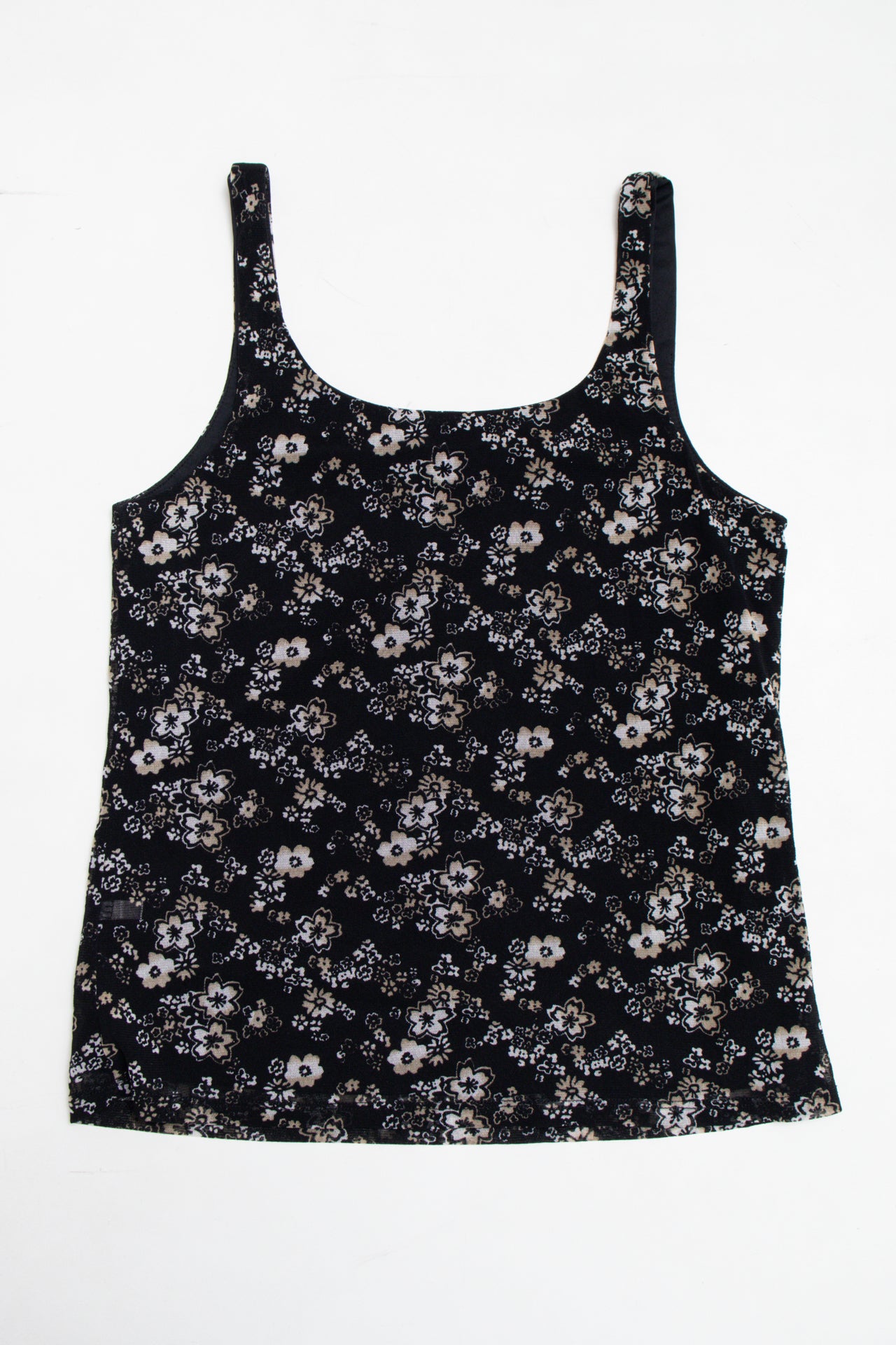 #129 mesh floral mesh lined tank | c. 161 | size 8