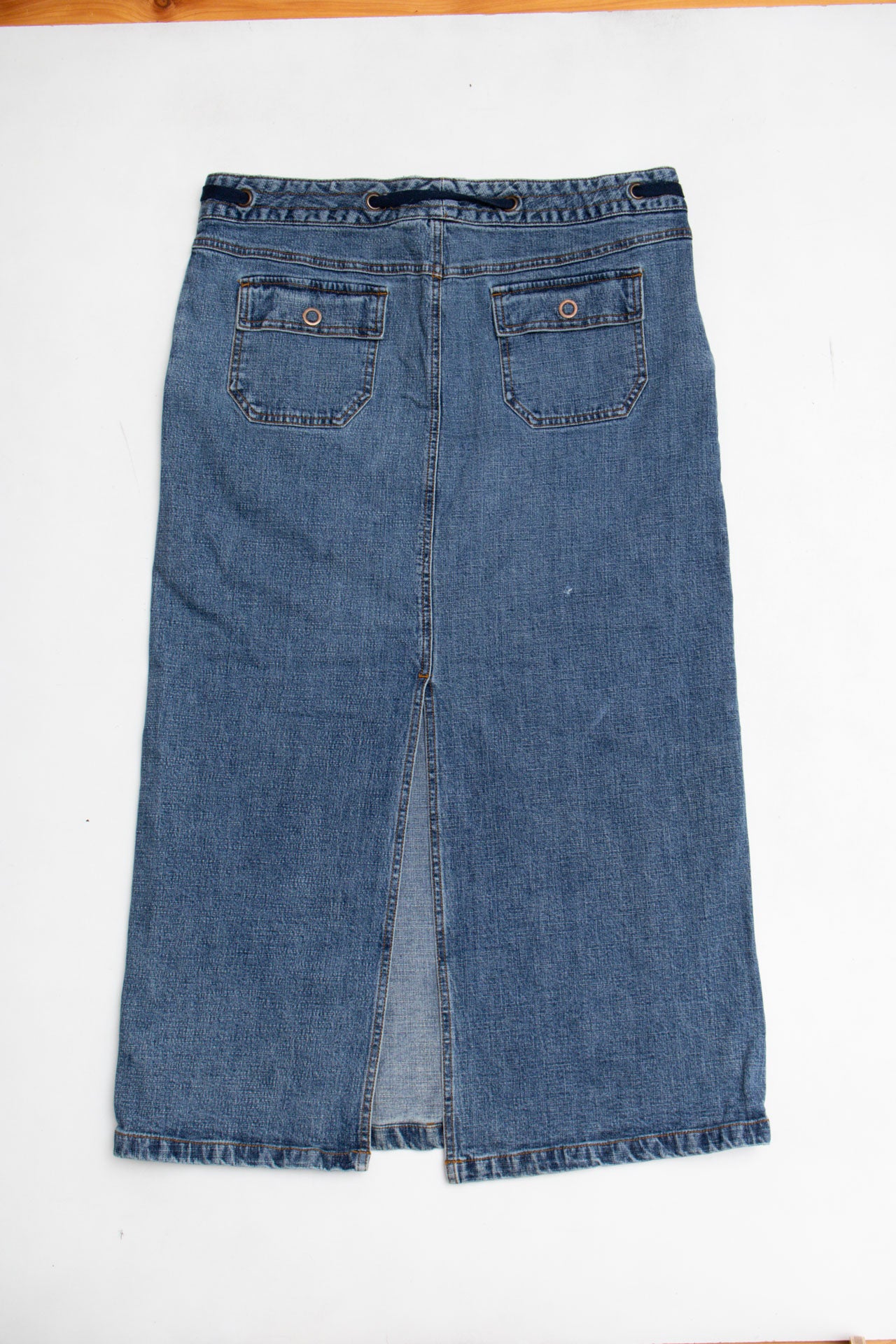 #72 Old Navy Drawstring Denim Maxi | C.147 | Size 12