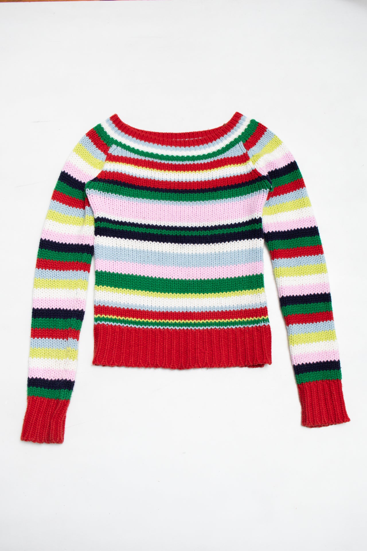 #134 striped fitted jumper boat neck | c. 161 | size 8