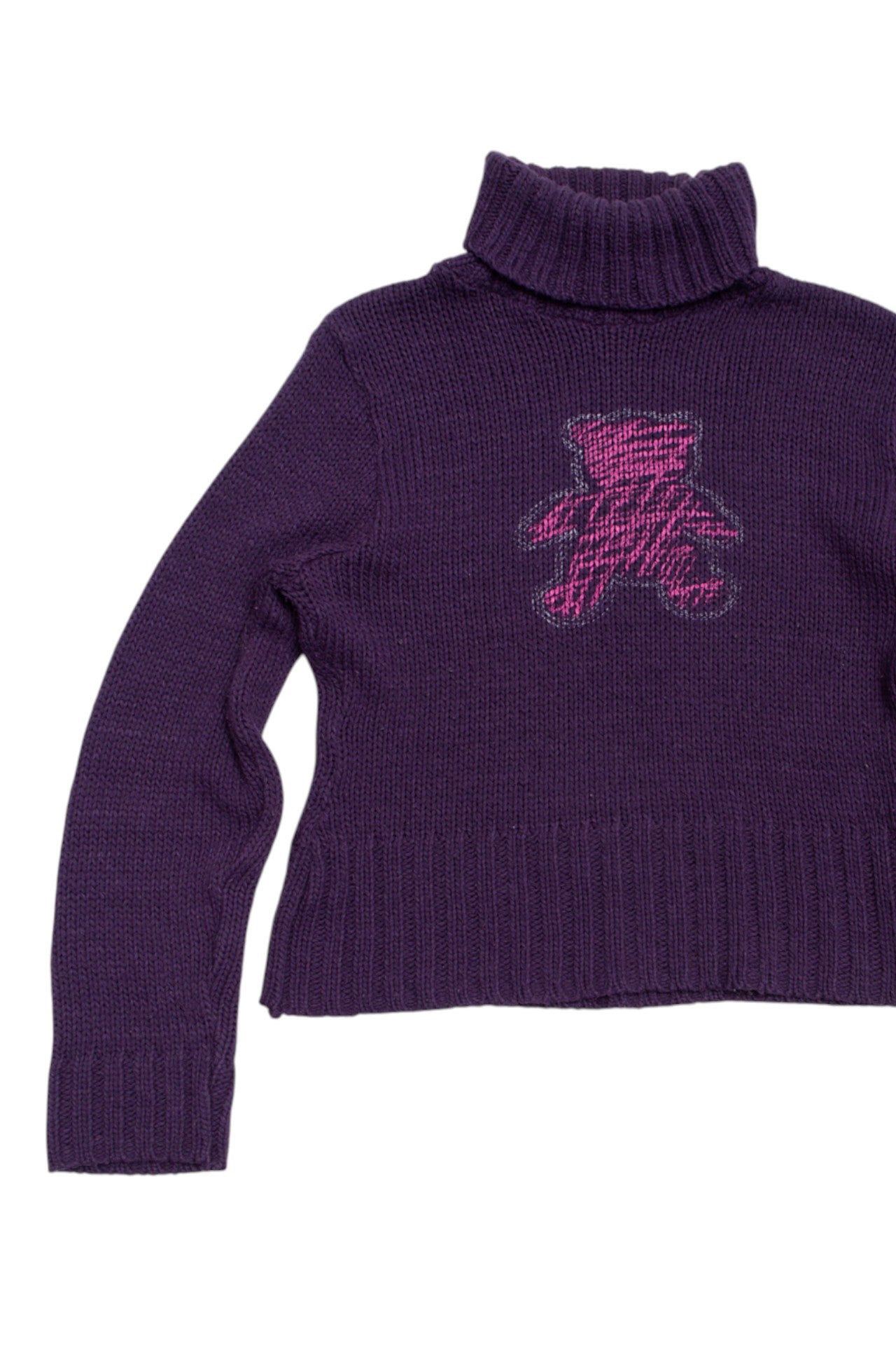 #136 bear print pink/purple jumper | c. 161 | size 10