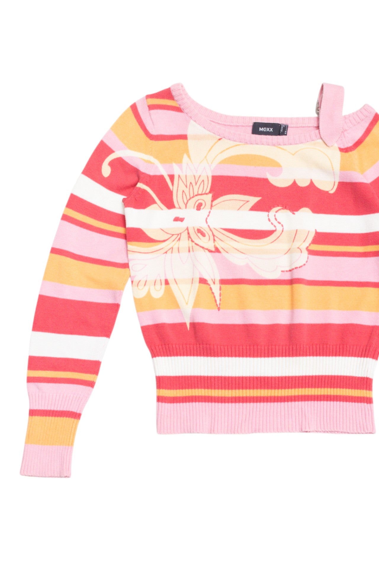#138 Mexx striped floral cotton jumper | c. 161 | size 8