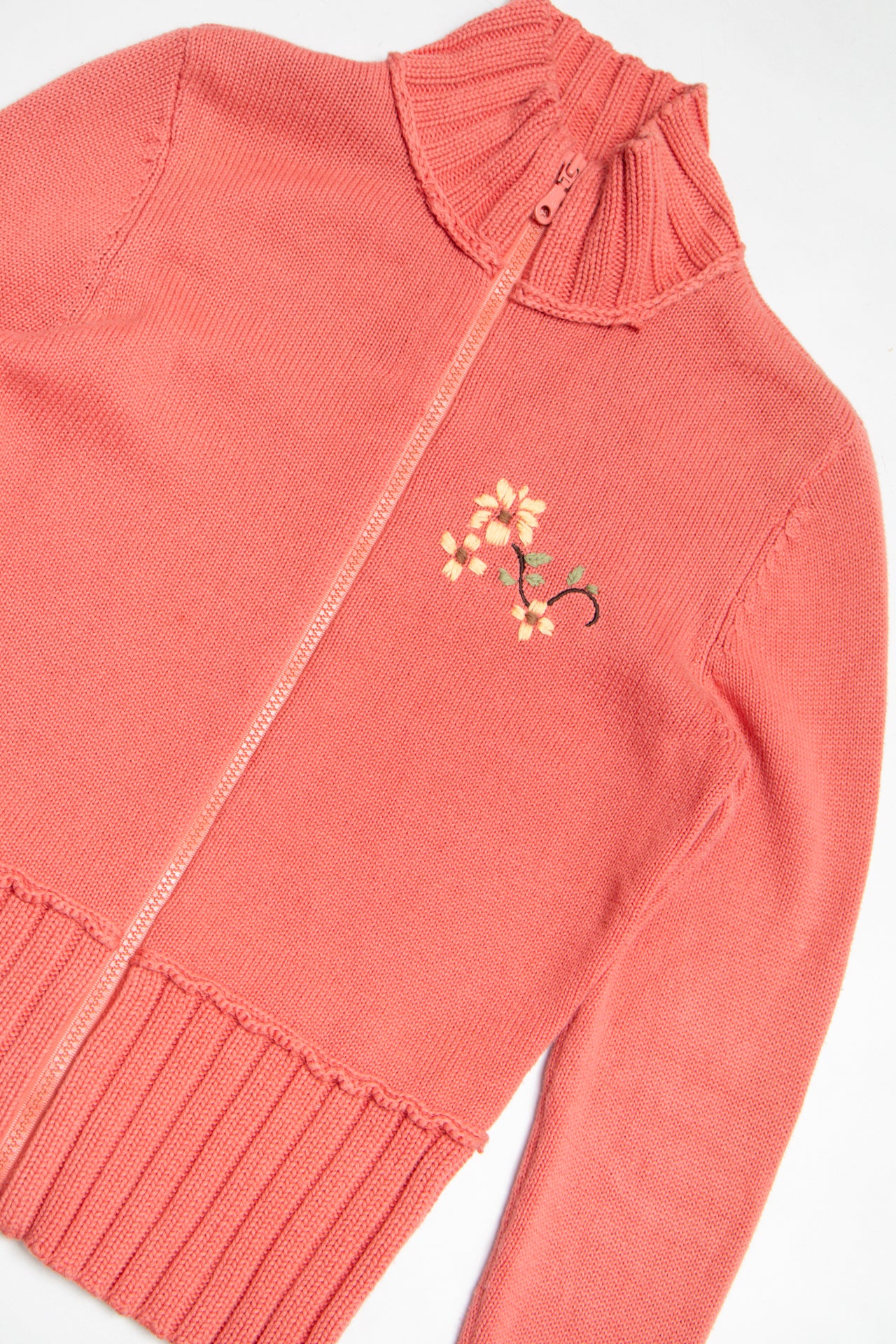#139 DKNY embroidered zip up jumper | c. 161 | size 8