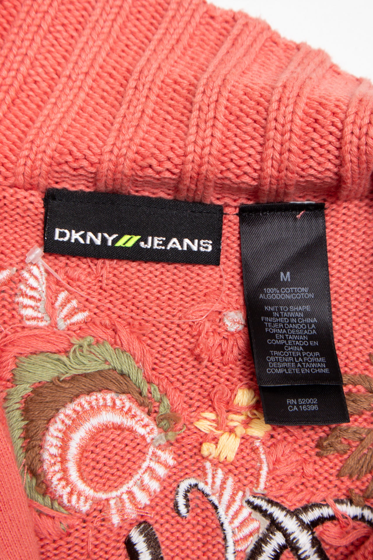 #139 DKNY embroidered zip up jumper | c. 161 | size 8
