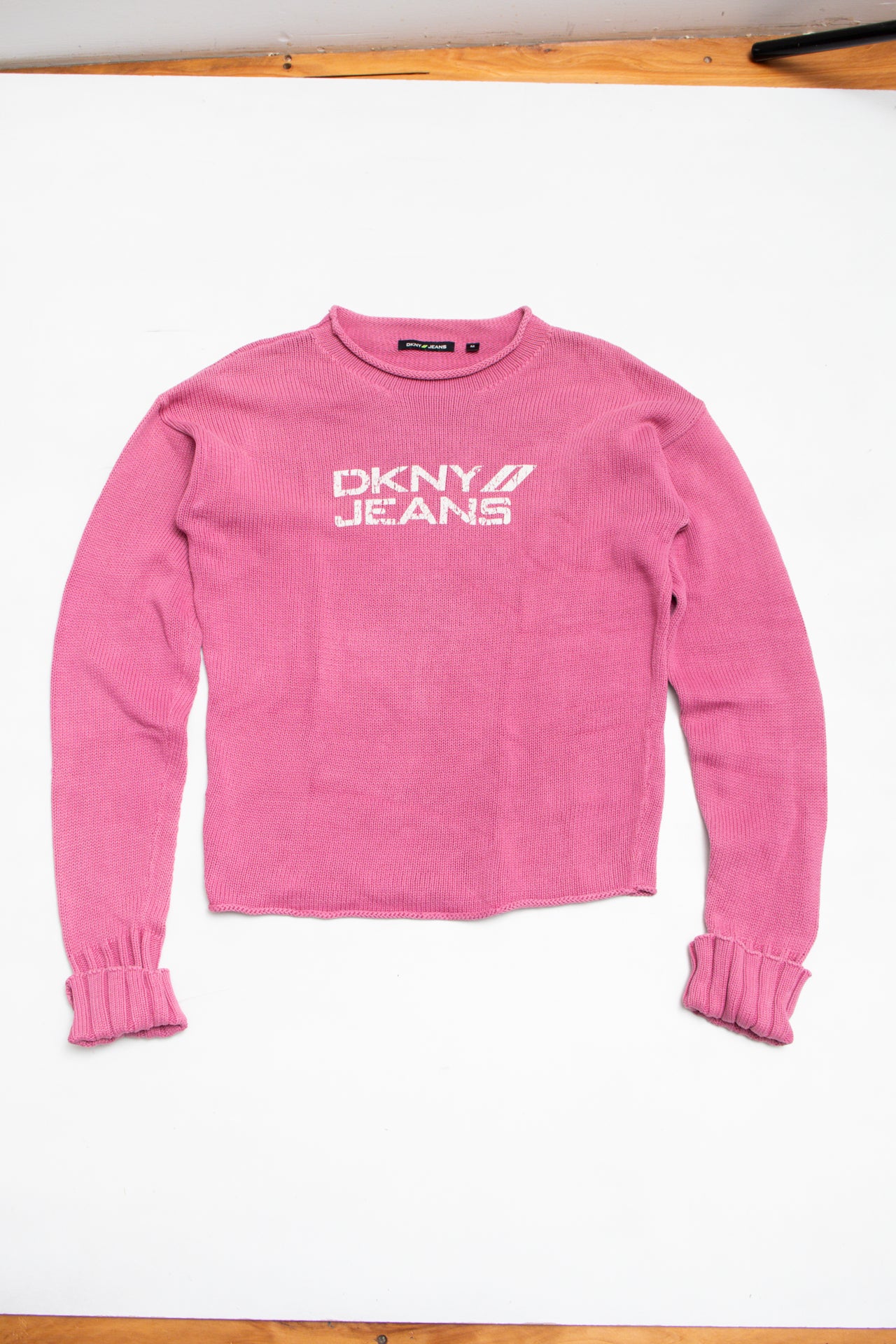 #140 DKNY pink cotton jumper | c. 161 | size 10