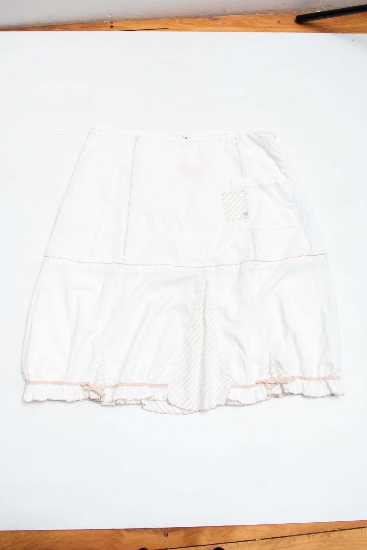 #145 Jacqueline Riu cotton blend midi skirt | c. 161 | size 10