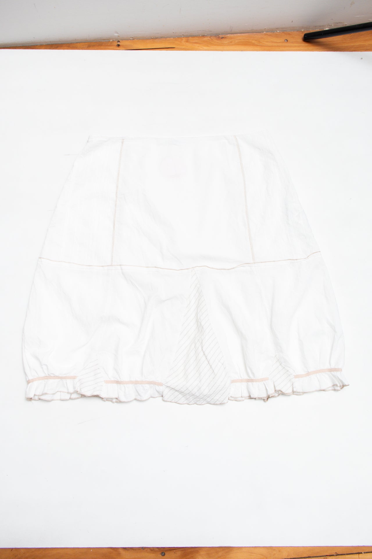 #145 Jacqueline Riu cotton blend midi skirt | c. 161 | size 10