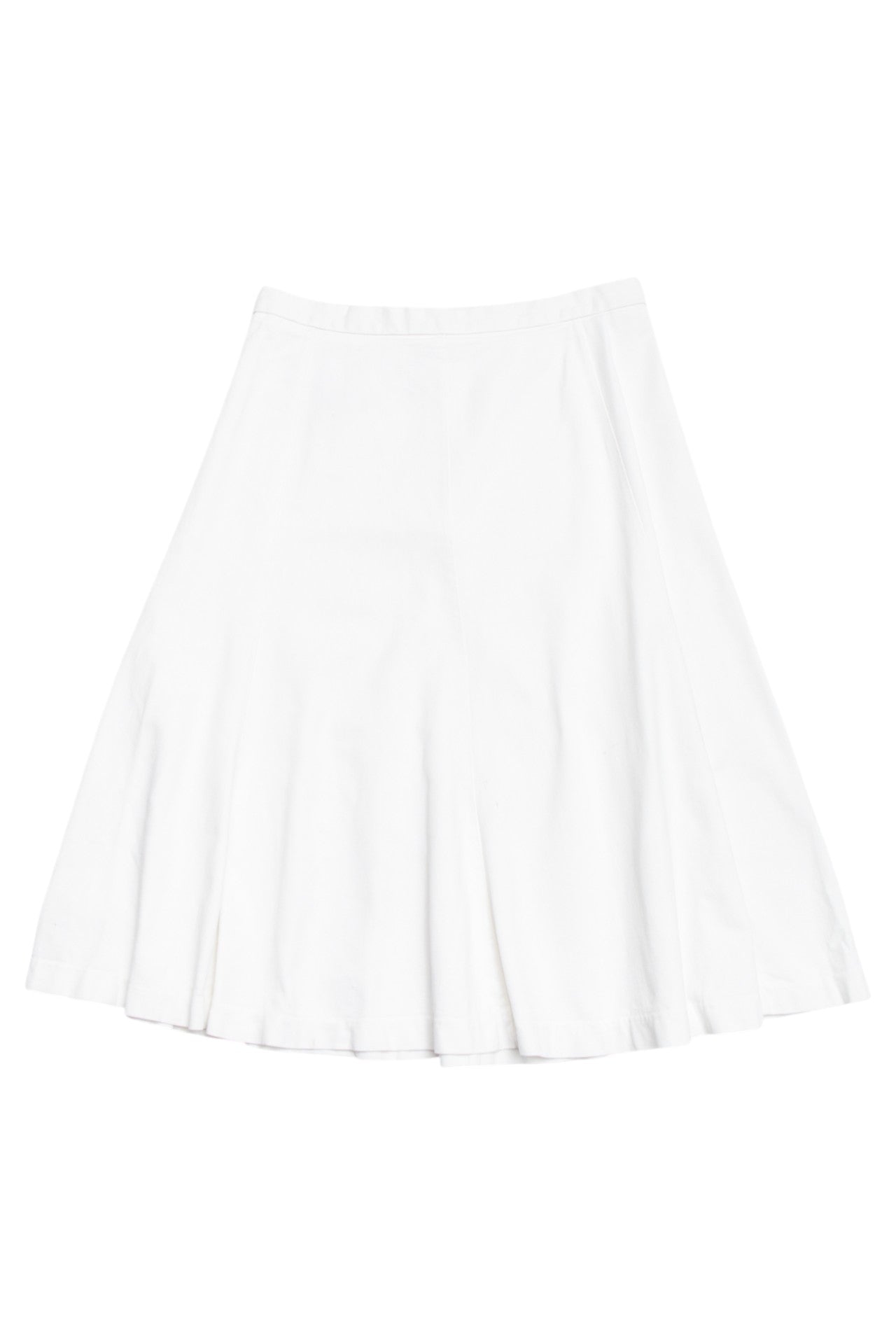 #147 cotton white midi skirt | c. 161 | size 8
