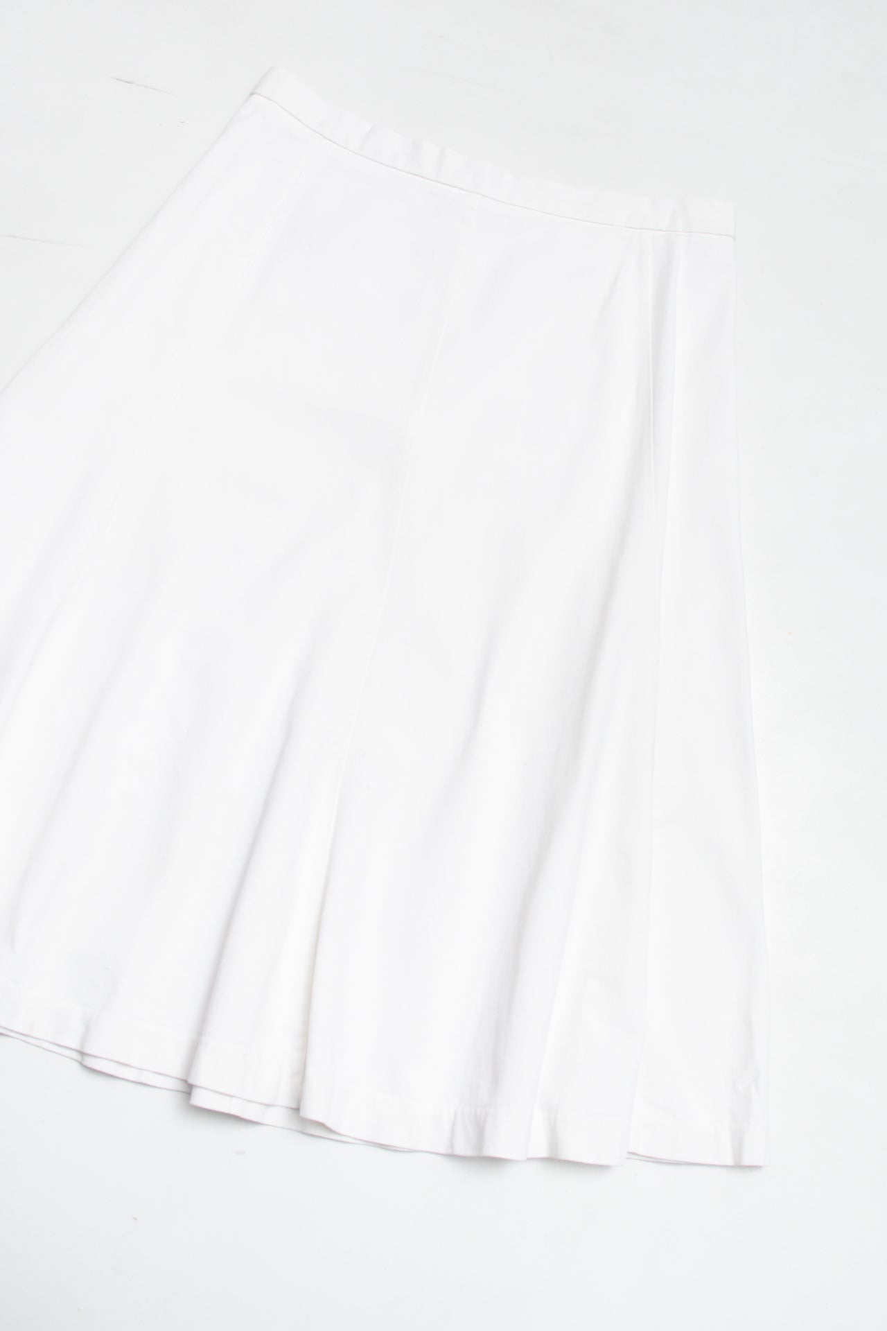 #147 cotton white midi skirt | c. 161 | size 8