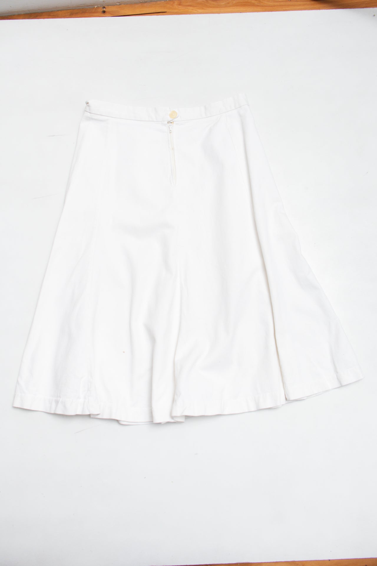 #147 cotton white midi skirt | c. 161 | size 8