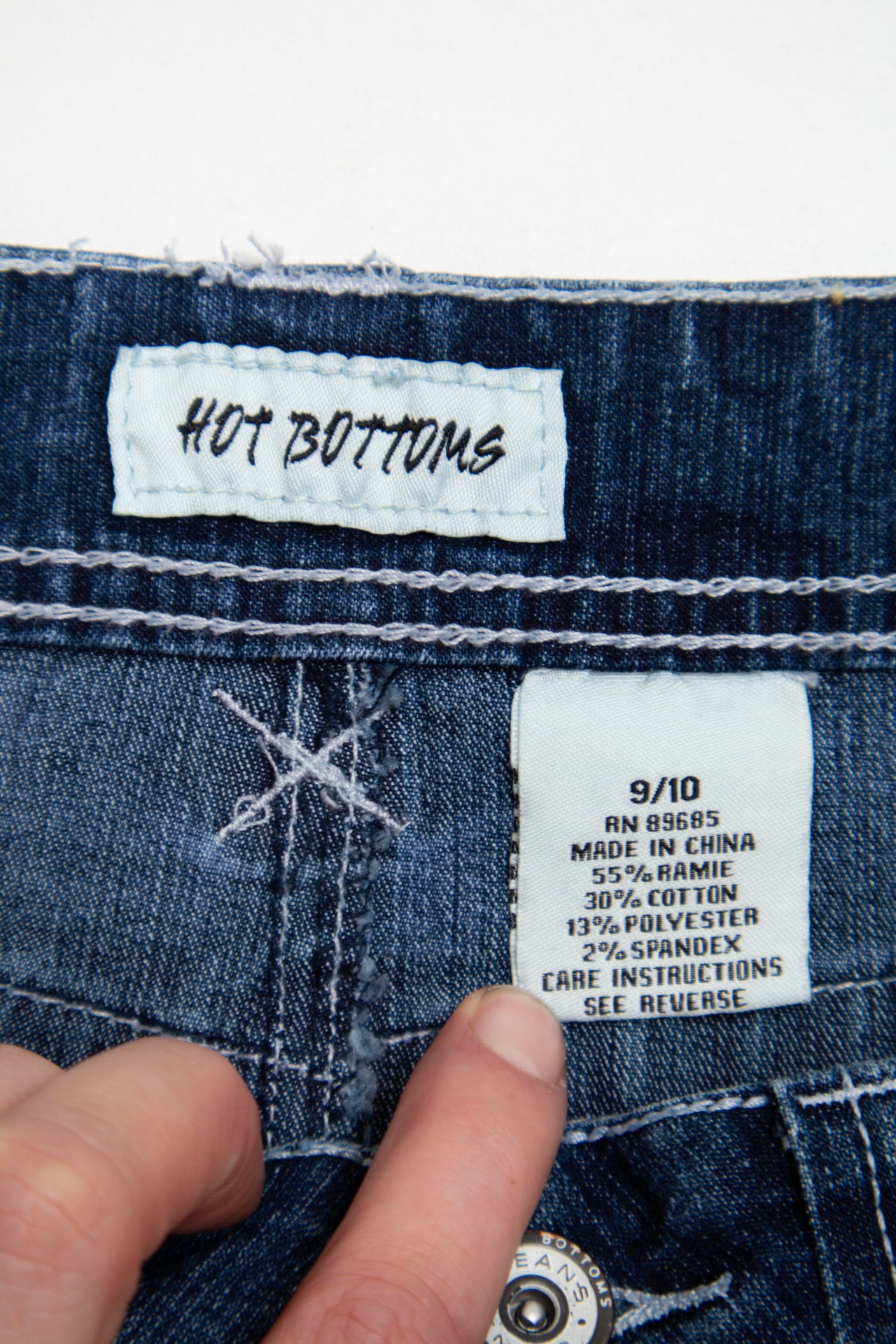 #178 Hot Bottoms embroidered denim mini skirts | c. 161 | size 8