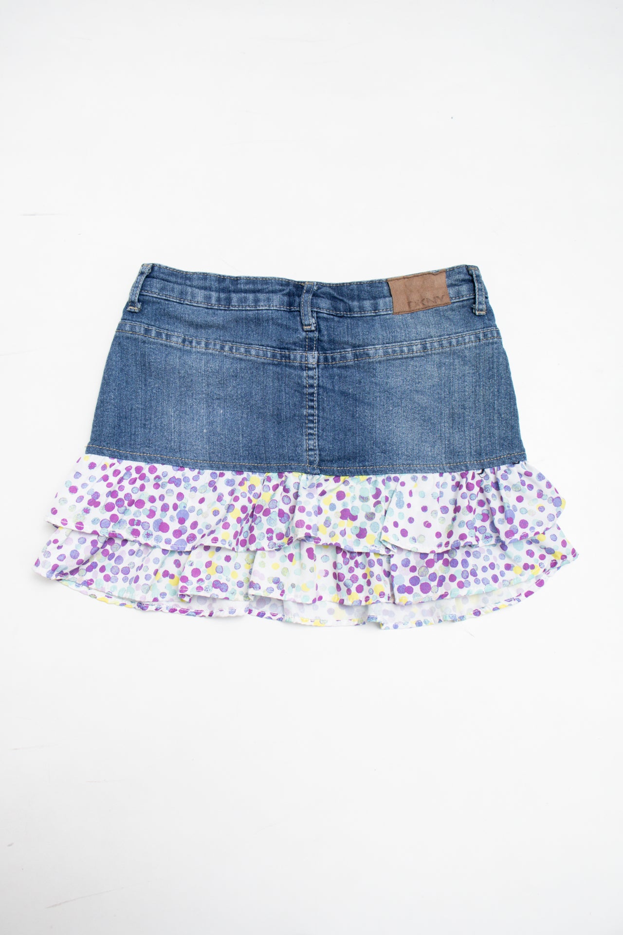 #181 DKNY denim frilled skirt | c. 161 | size 6