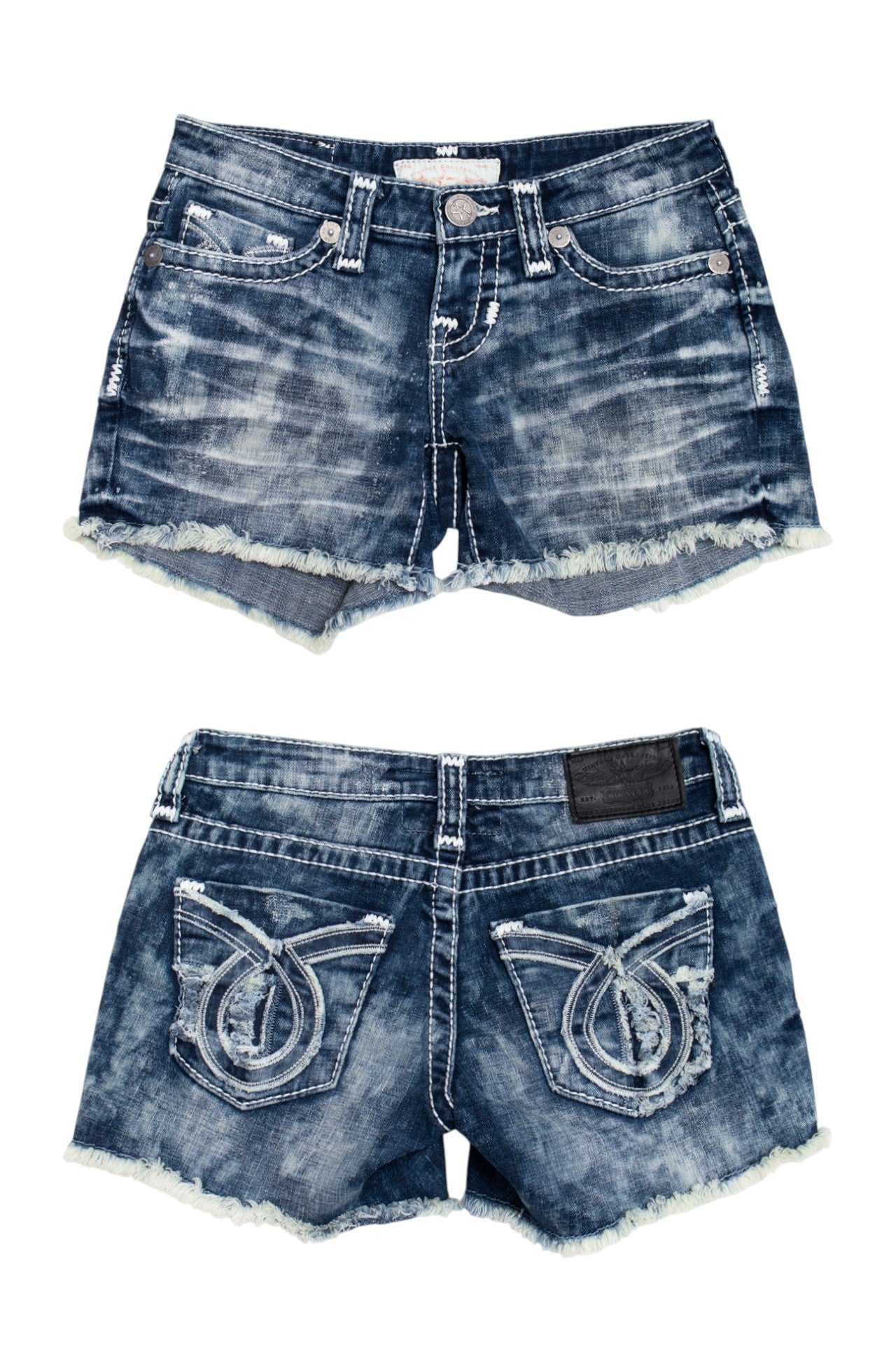 #186 Big Star acid wash denim wash shorts | c. 161 | size 6