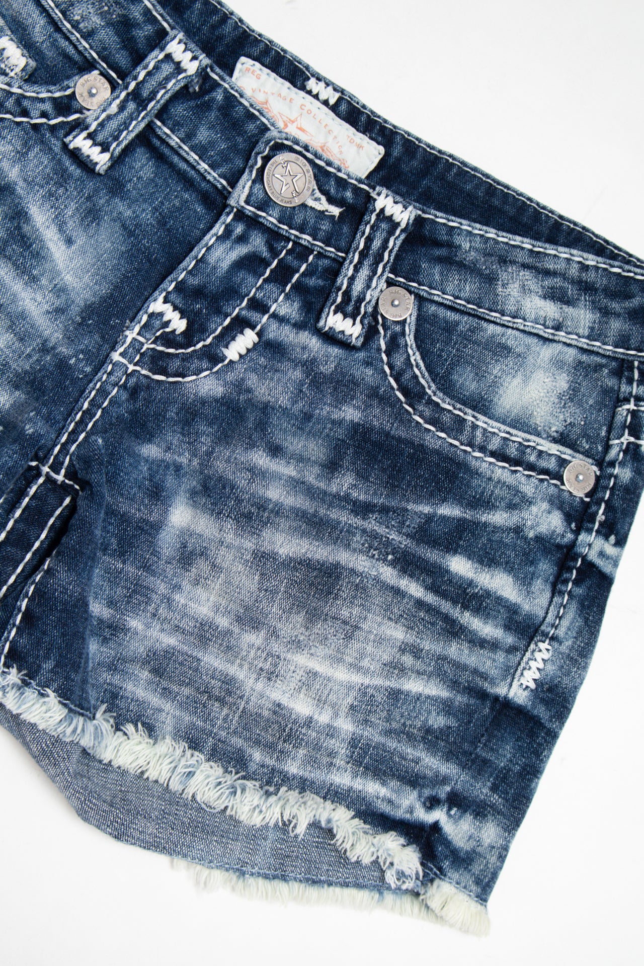 #186 Big Star acid wash denim wash shorts | c. 161 | size 6