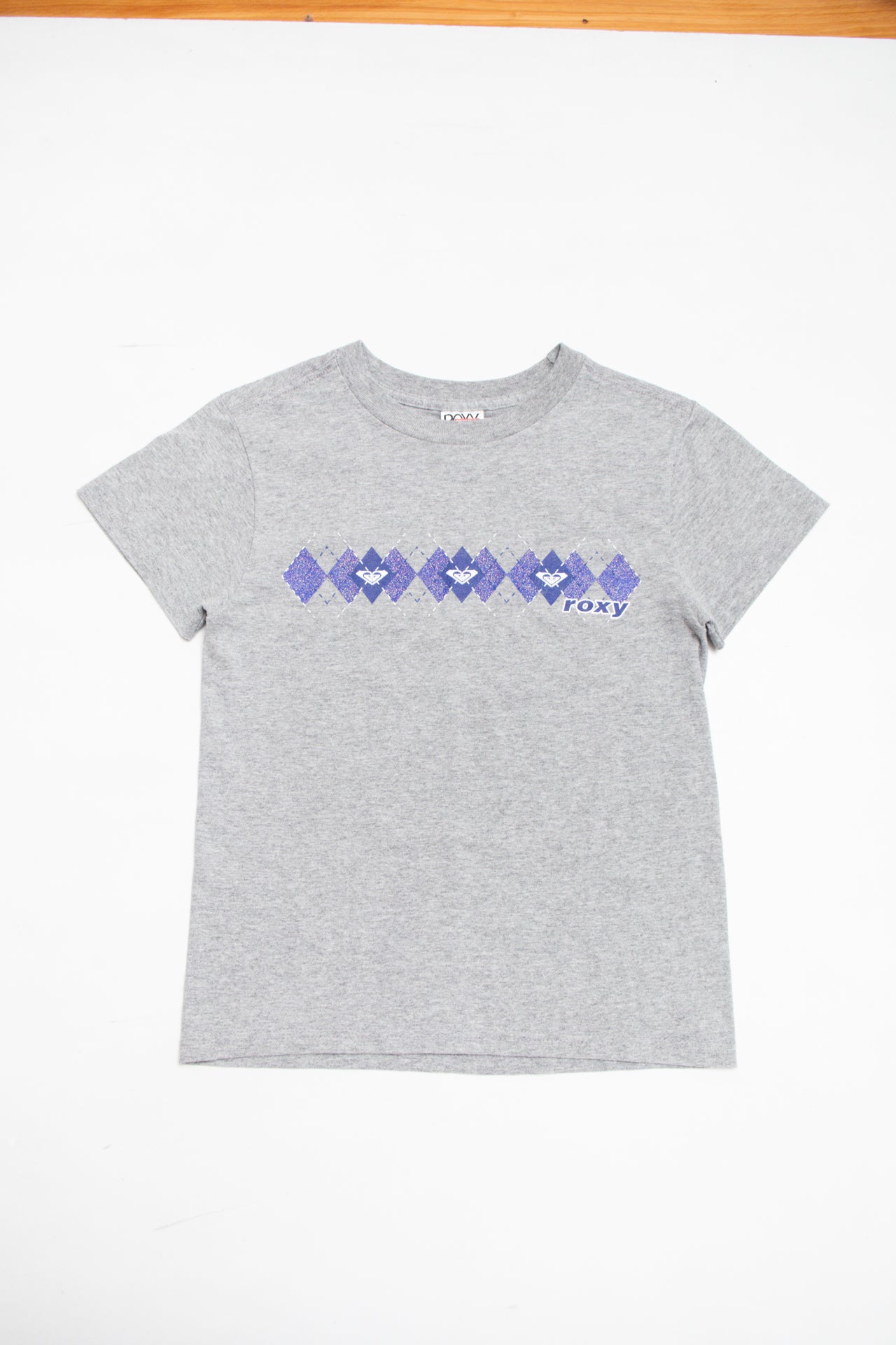 #187 roxy glittered golf print tee | c. 161 | size 8