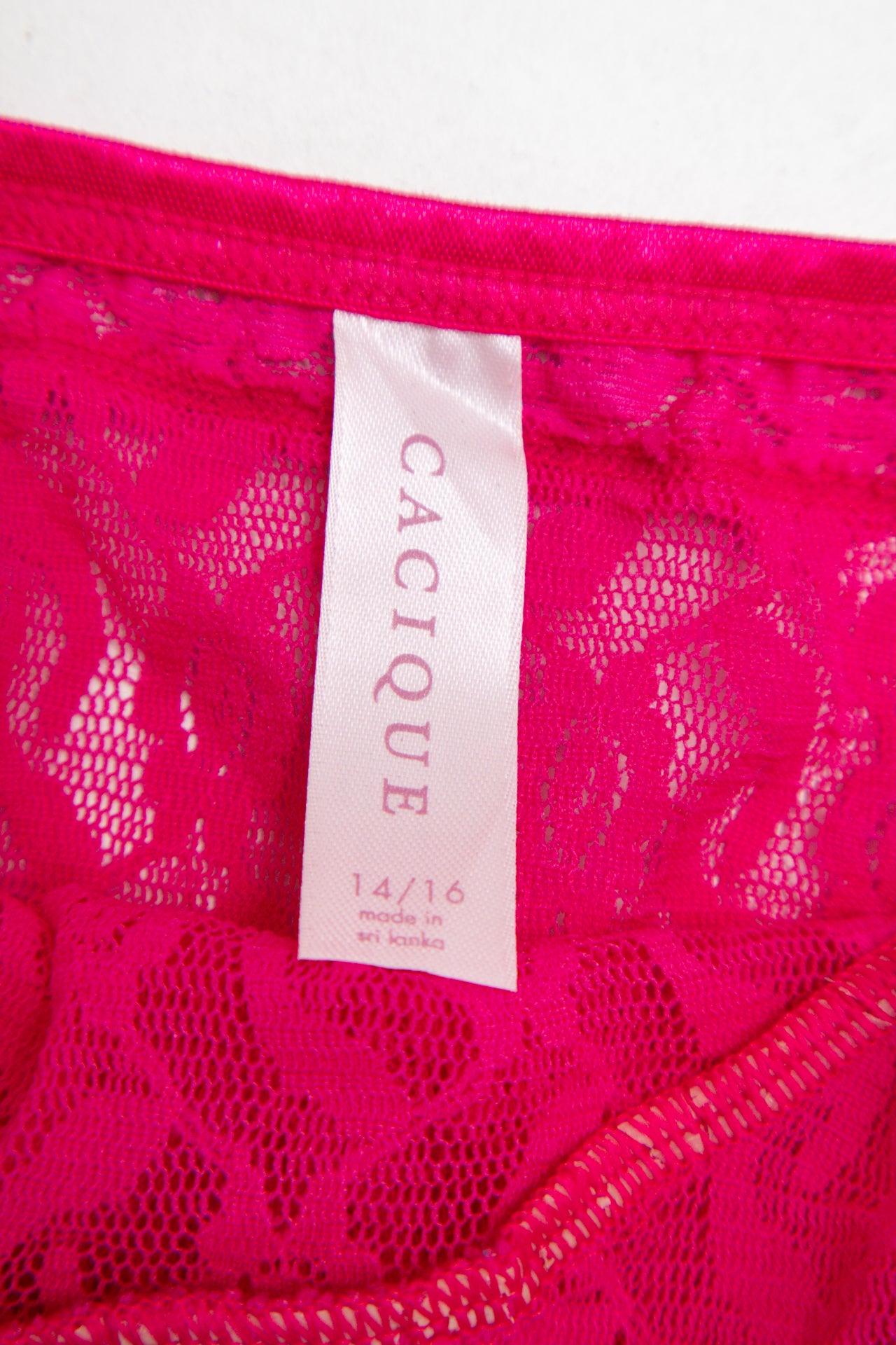 #191 Cacique pink lace cami | c. 161 | size 12/14