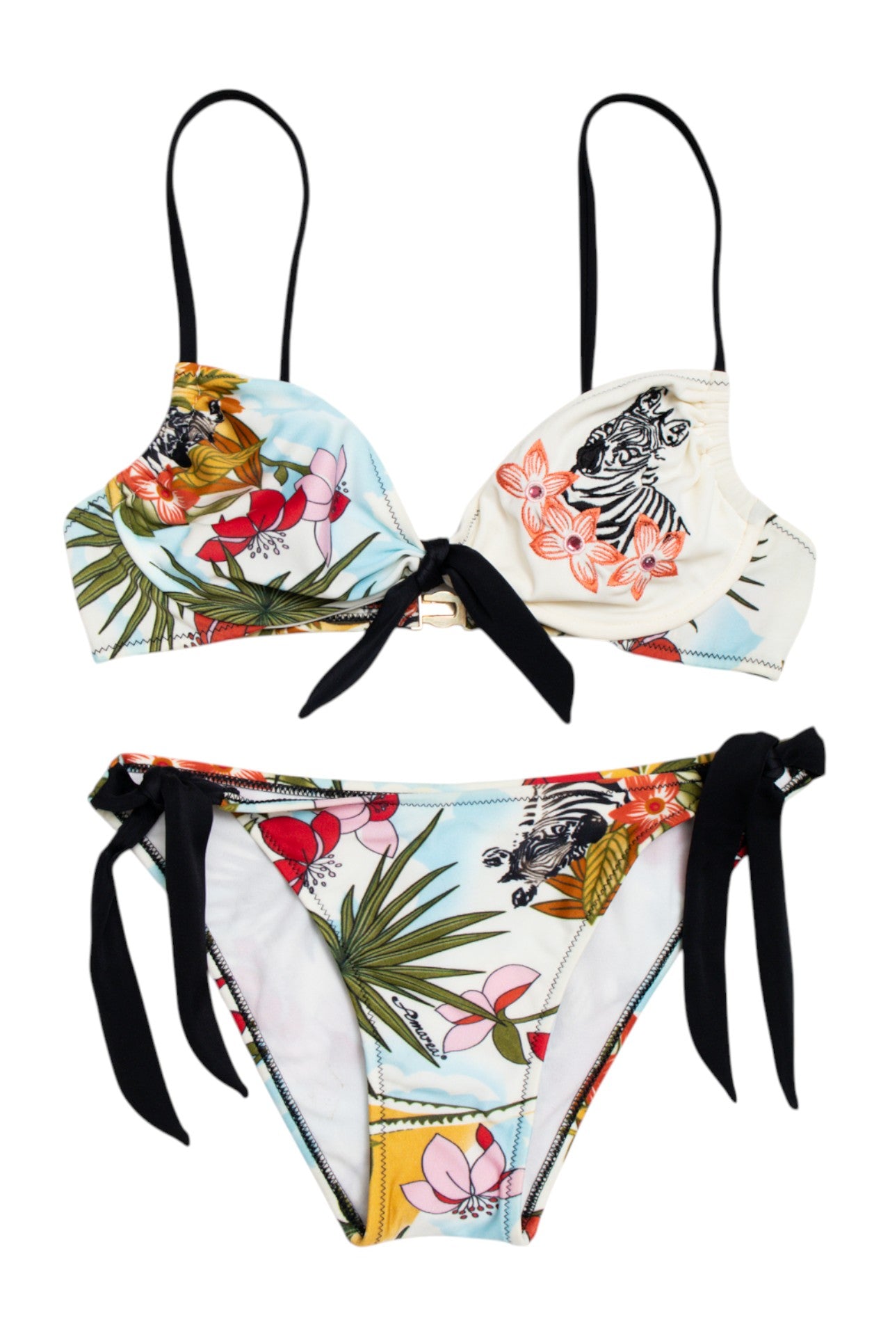 #197 Amarea Italian tropical print bikini set | c. 161 | size 10