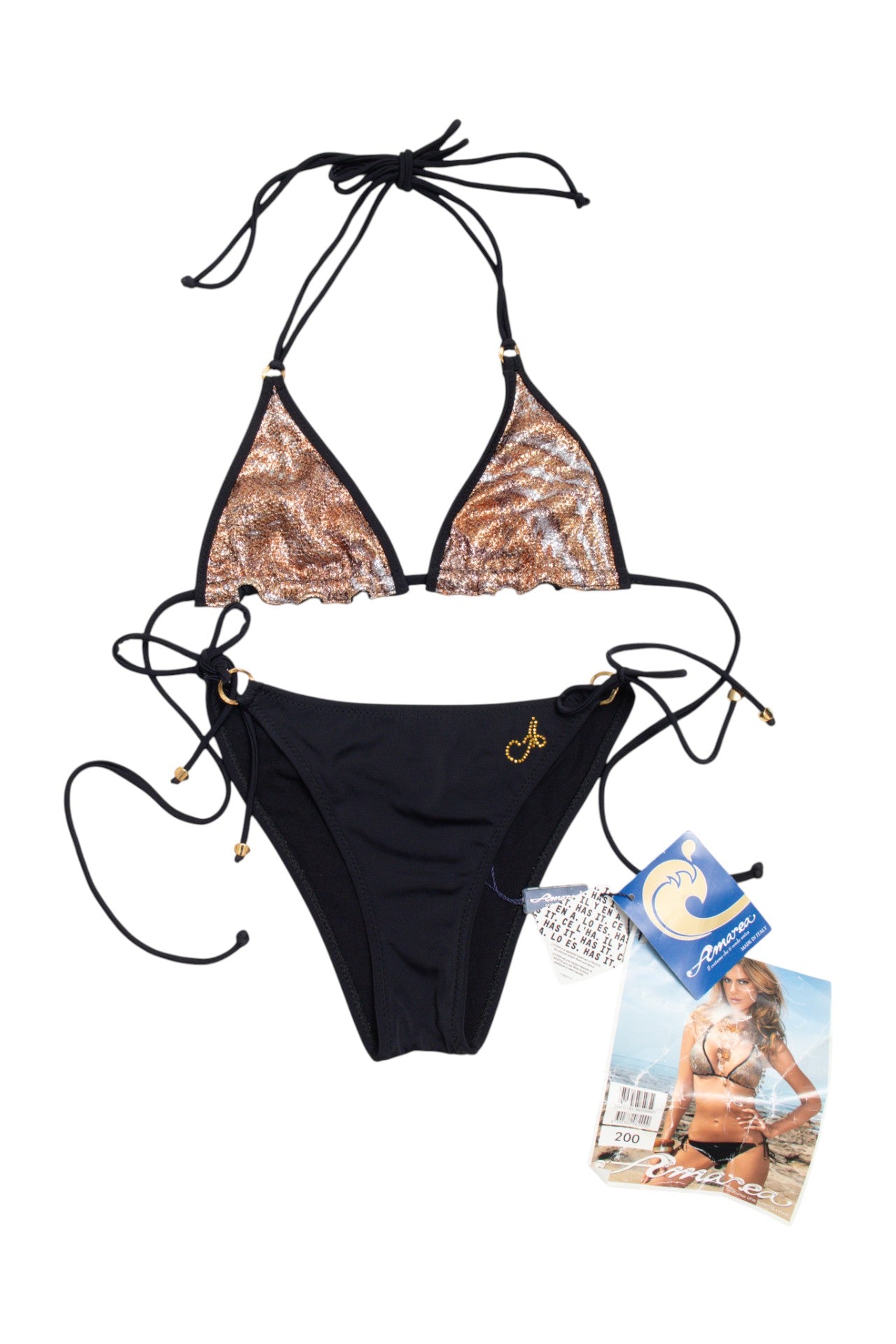 #202 Amarea italian made bikini set | c. 161 | size 8