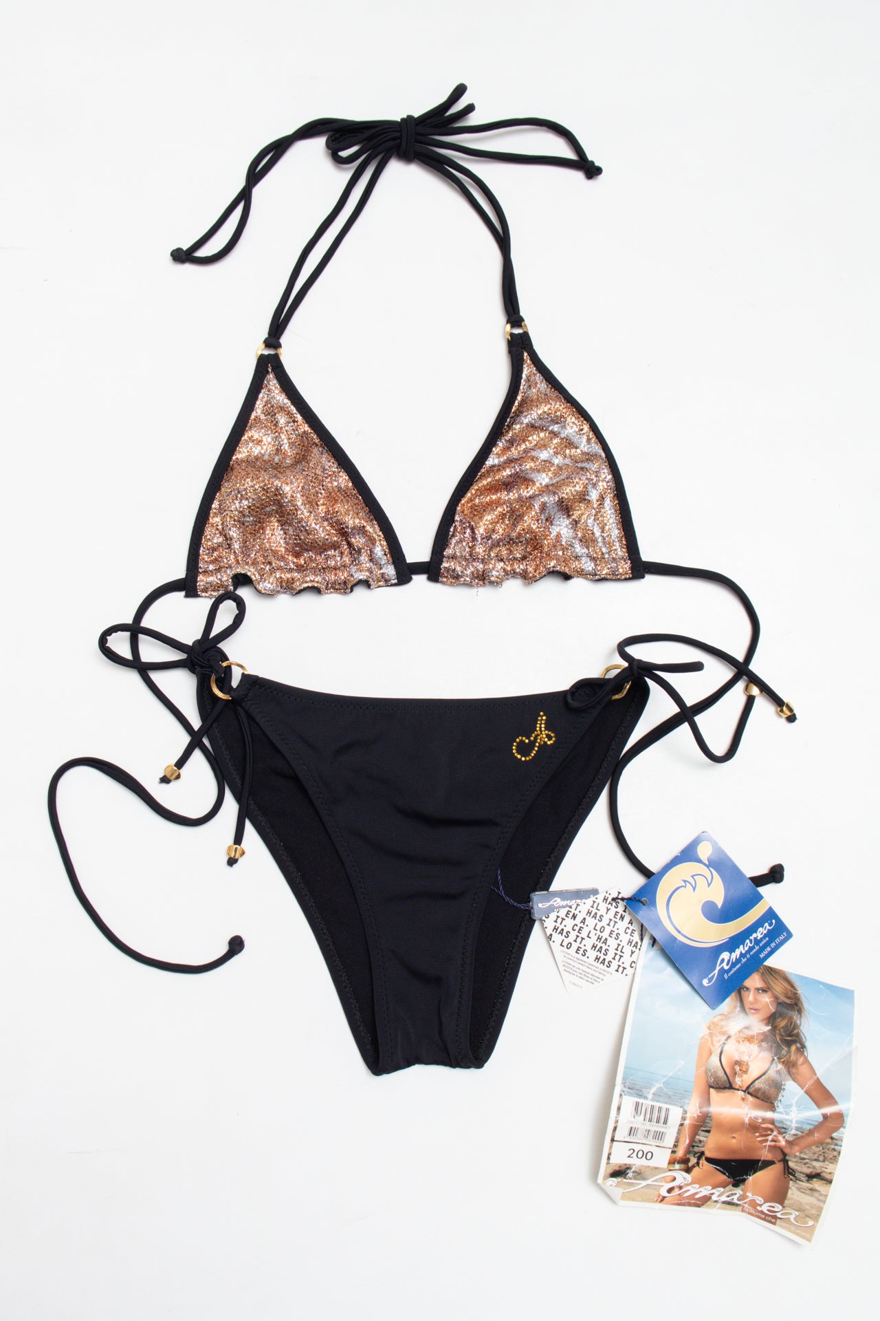 #202 Amarea italian made bikini set | c. 161 | size 8