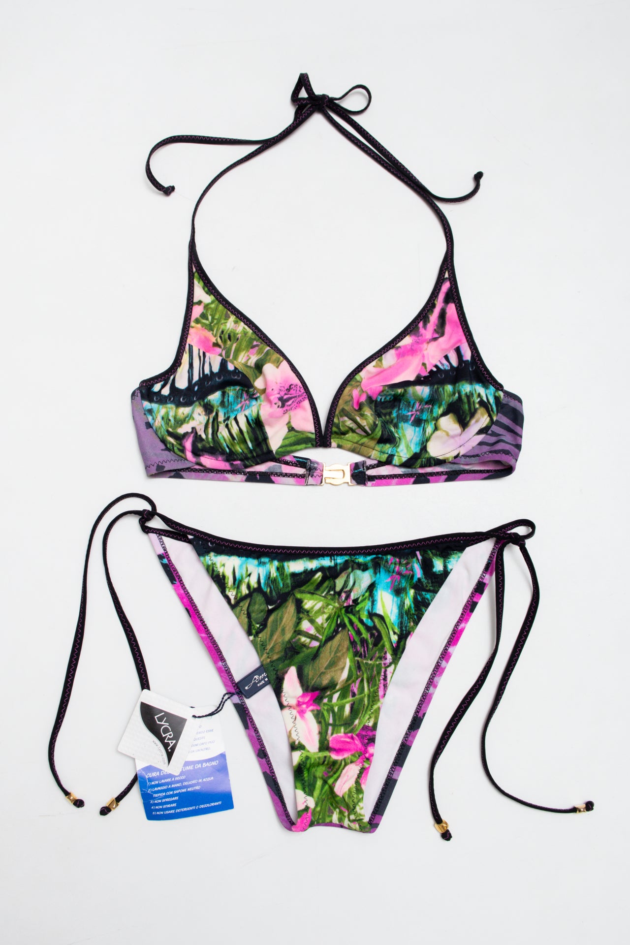 #203 Amarea tropical print bikini set | c. 161 | size 10