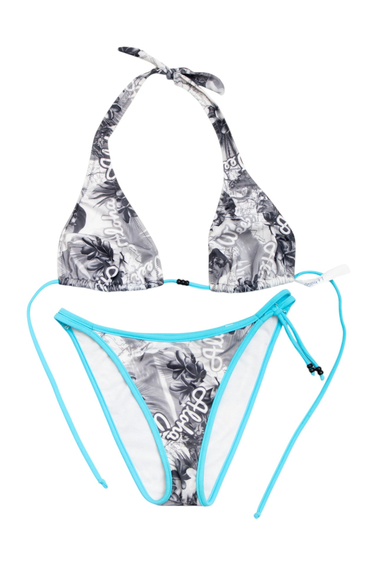 #207 Blu Bay Italian black/white/blue bikini set | c. 161 | size 8