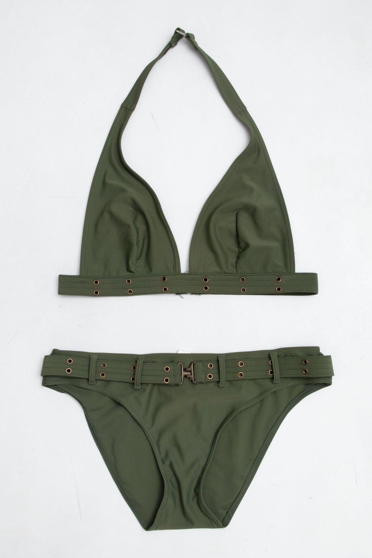 #06 Khaki Green Grommet  Bikini Set | Fast and Furious | Size 12