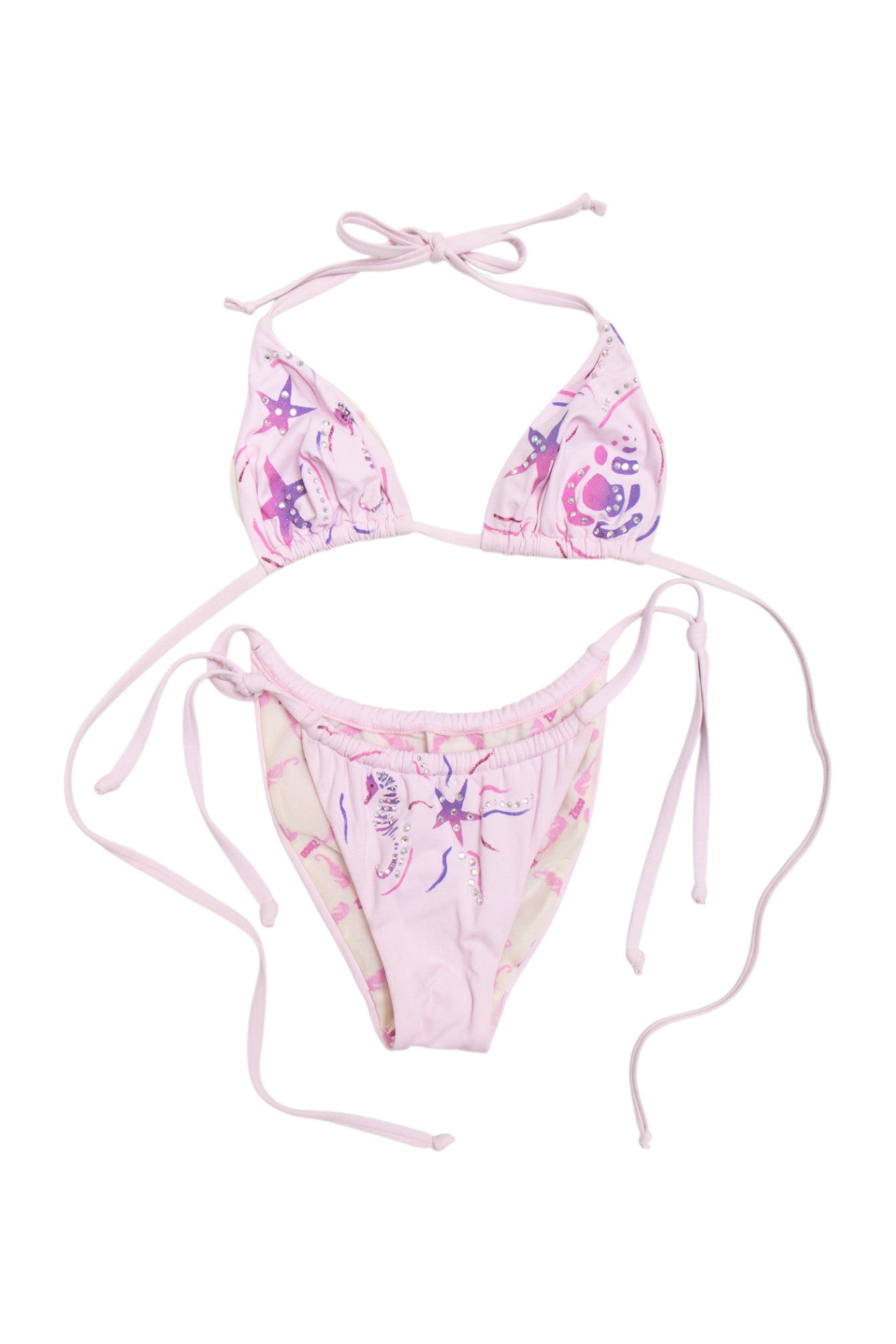 #215 Zinco rhinestoned bikini set | c. 161 | size 8