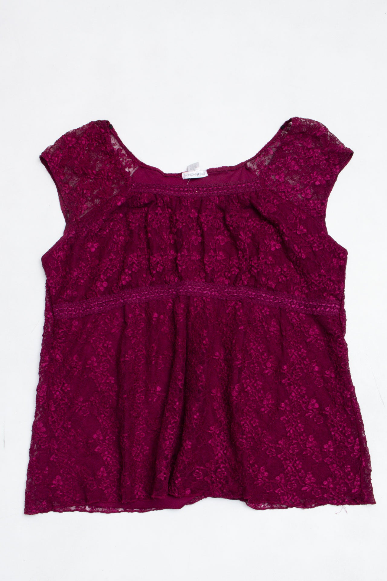 #35 Purple Lacey Milkmaid Top | Mason's Picks | Size 18/20