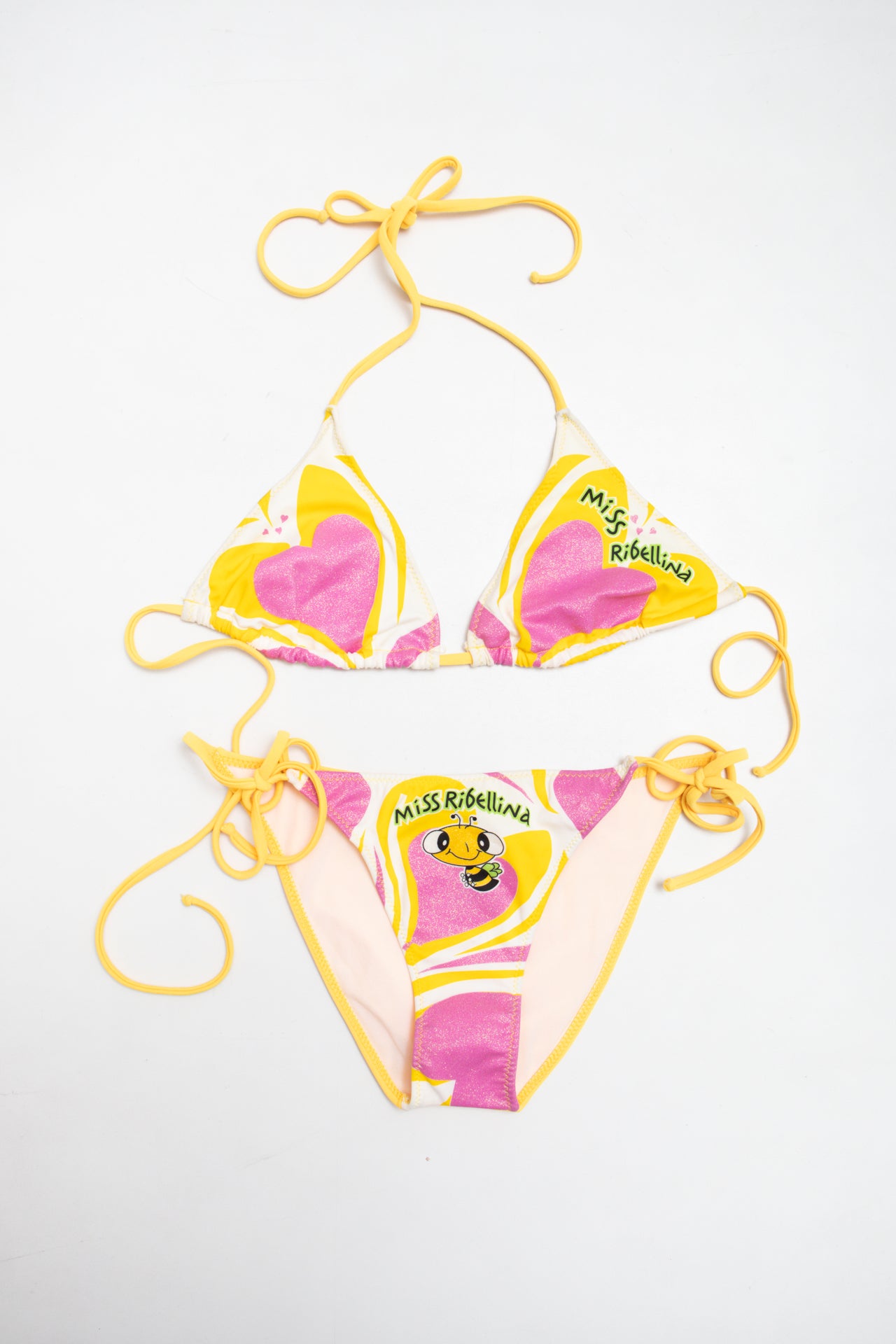 #220 Miss Rebellina glittered heart bikini set | c. 161 | size 10