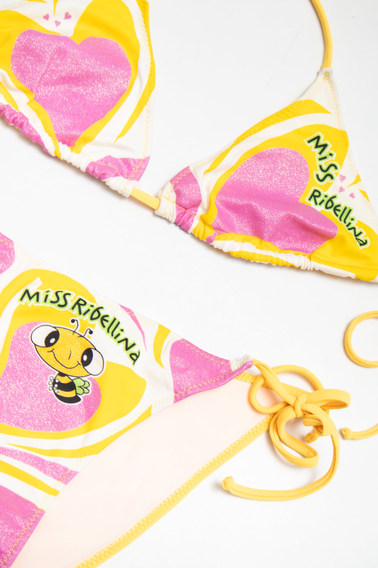 #220 Miss Rebellina glittered heart bikini set | c. 161 | size 10