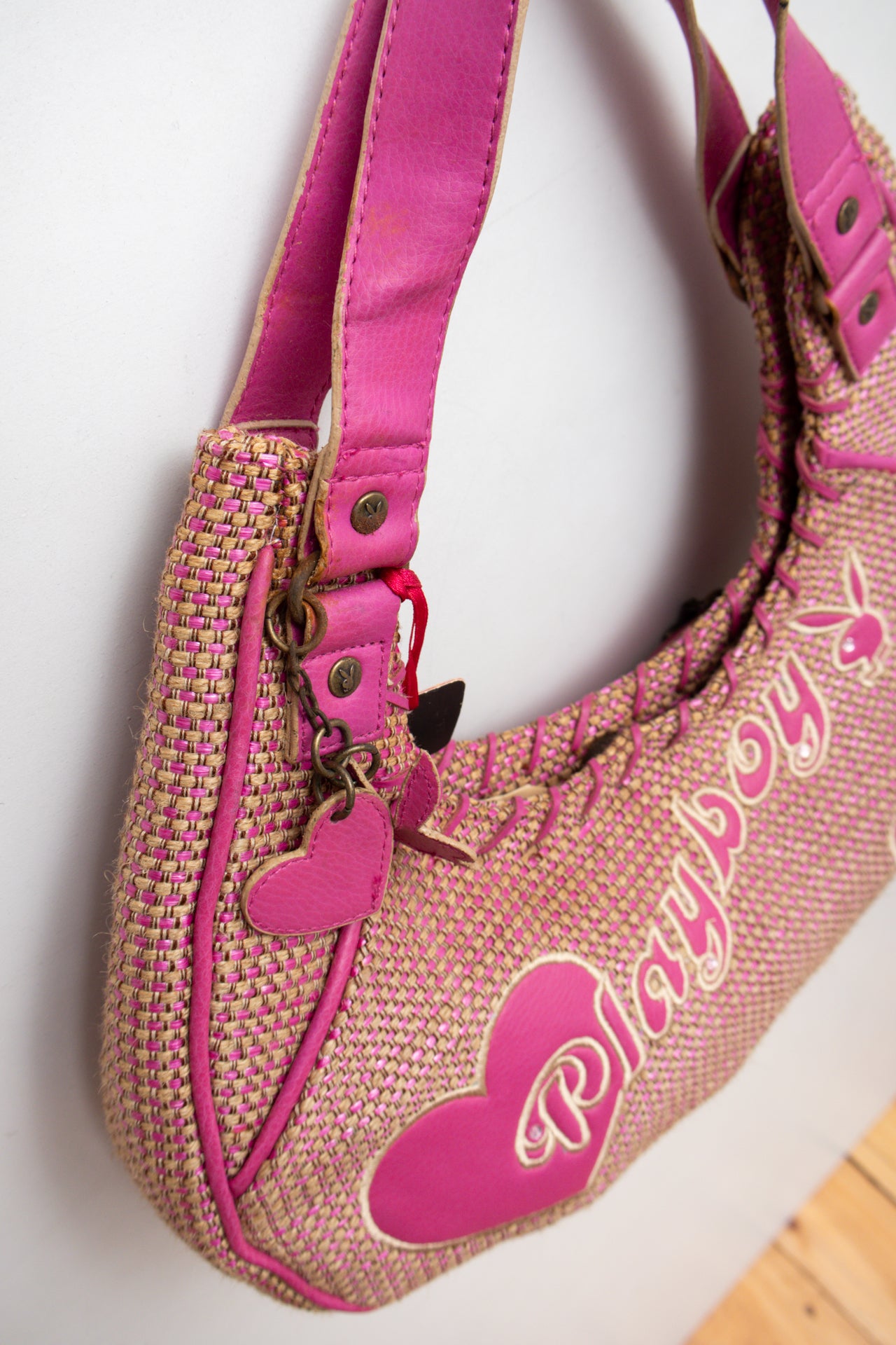 #226 Playboy weaved pink bag | c. 161