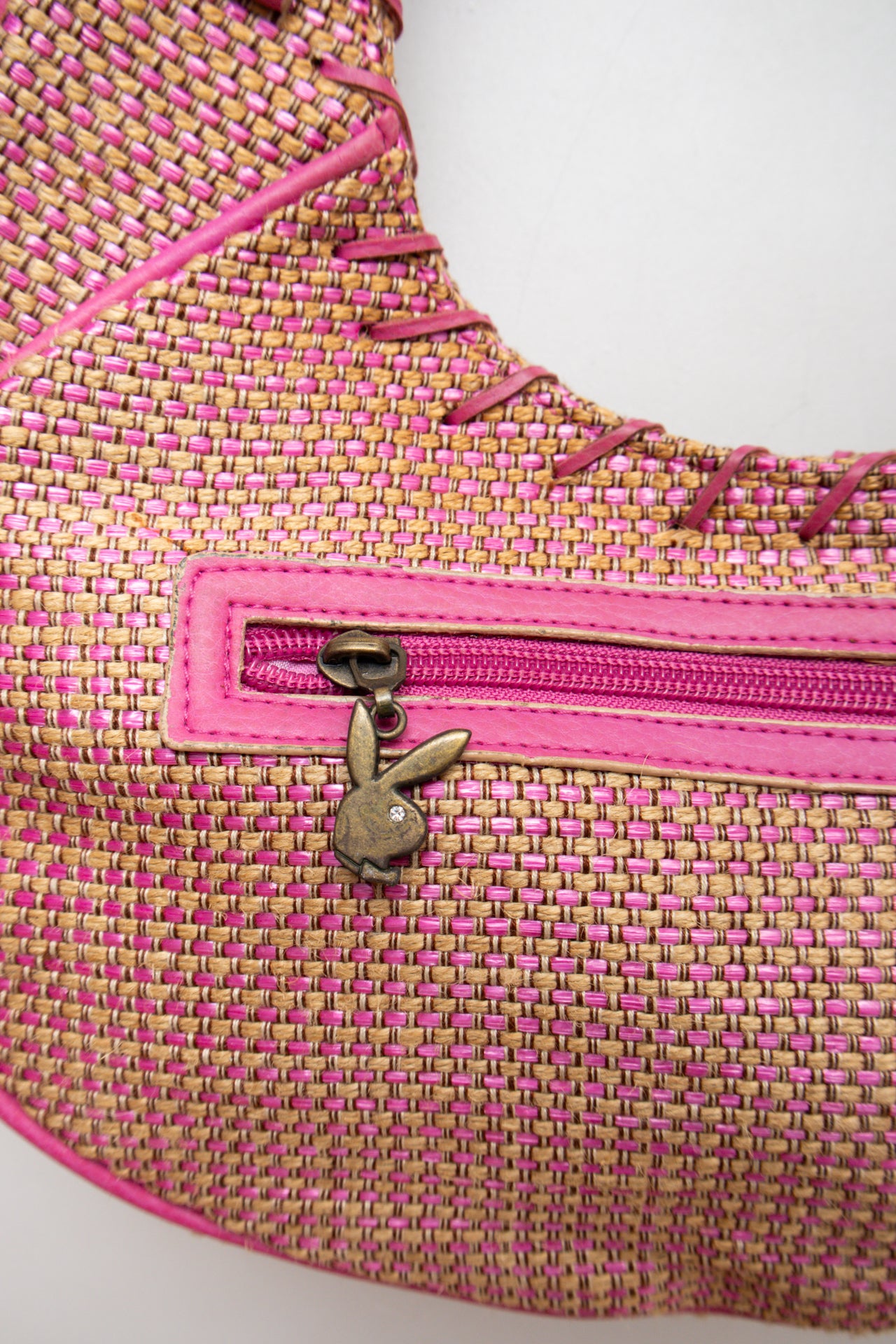 #226 Playboy weaved pink bag | c. 161