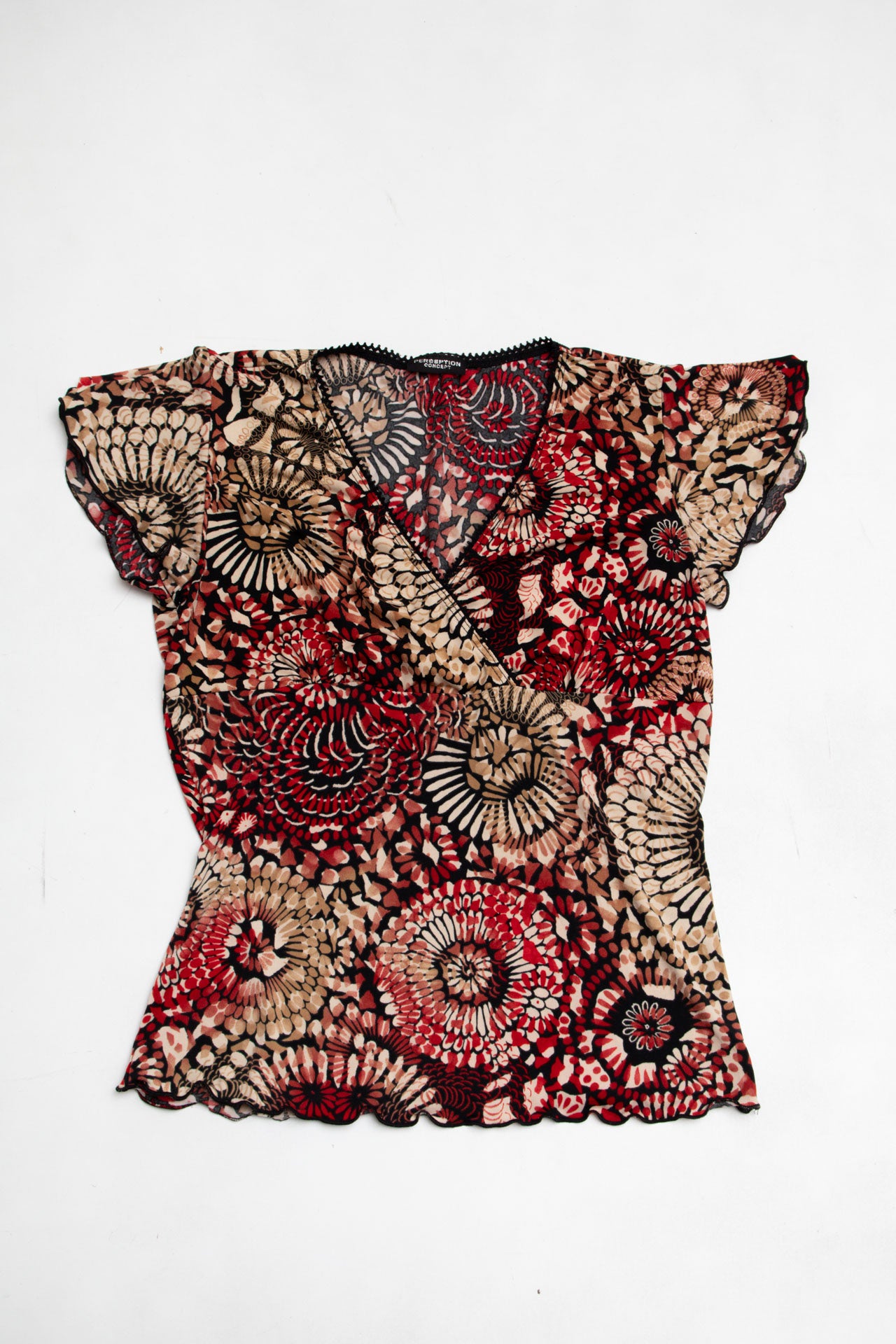 #45 Y2K Flower Printed Top | C.148 | Size 10