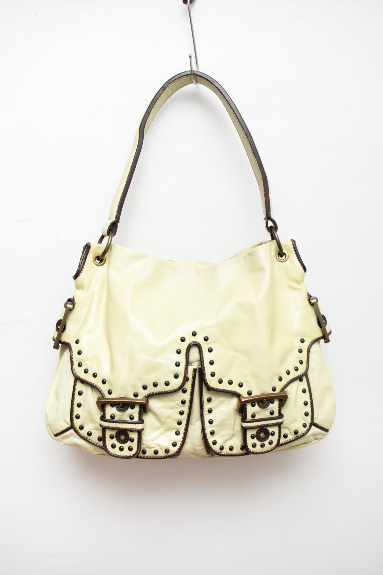 #231 Kate Landry lime green leather bag | c. 161