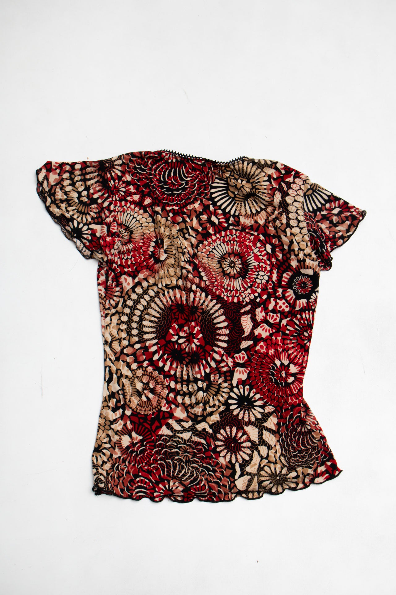 #45 Y2K Flower Printed Top | C.148 | Size 10