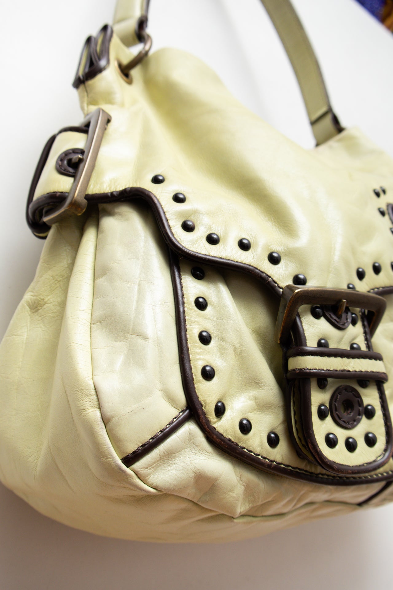 #231 Kate Landry lime green leather bag | c. 161
