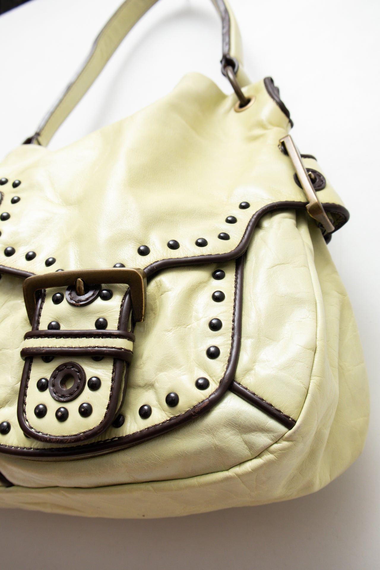 #231 Kate Landry lime green leather bag | c. 161