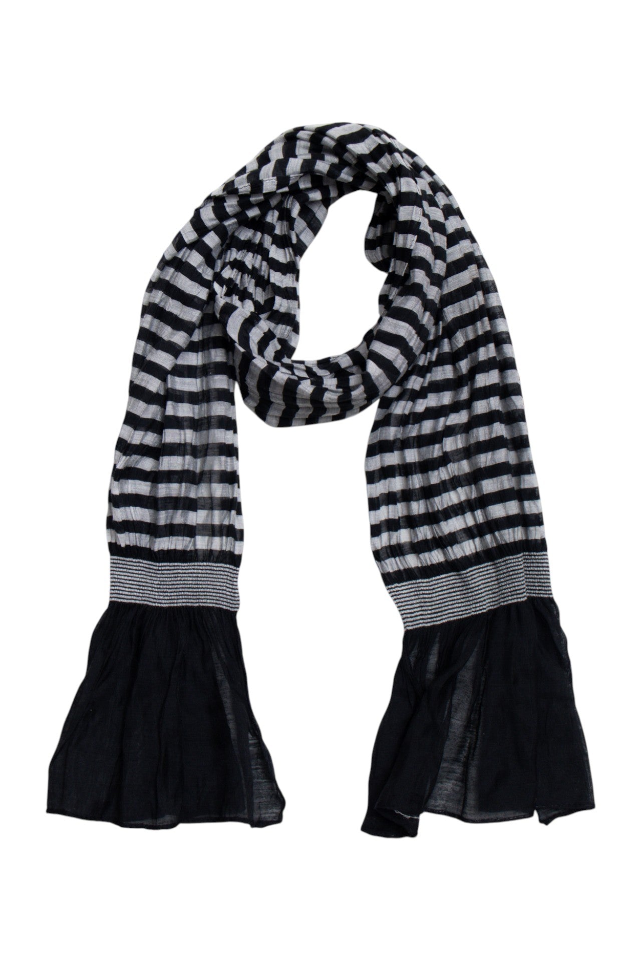 #237 grey/black striped scarf | c. 161