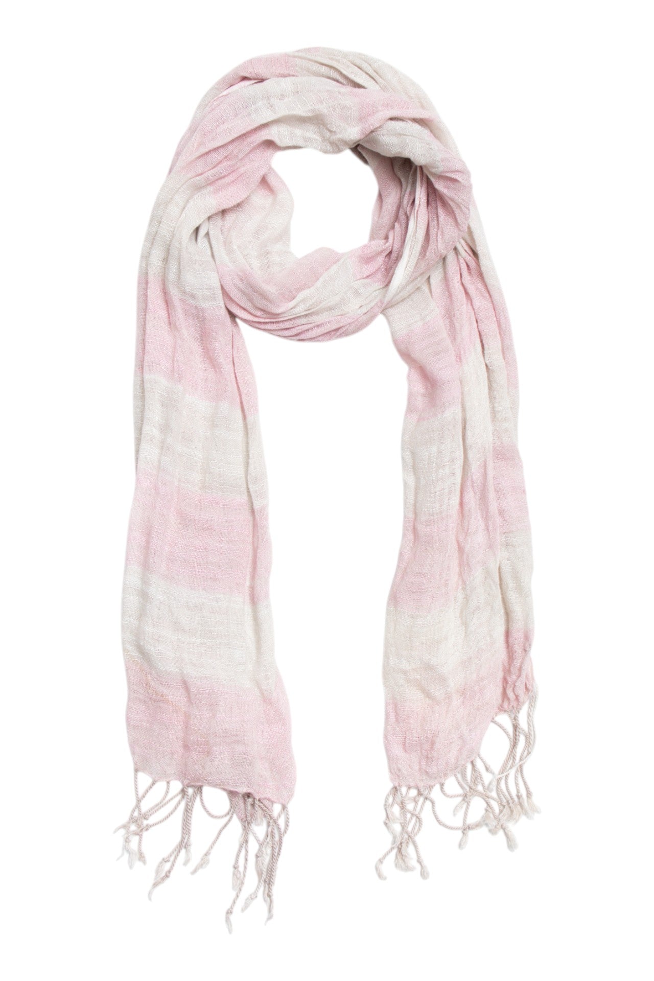 #238 pink/white striped scarf | c. 161