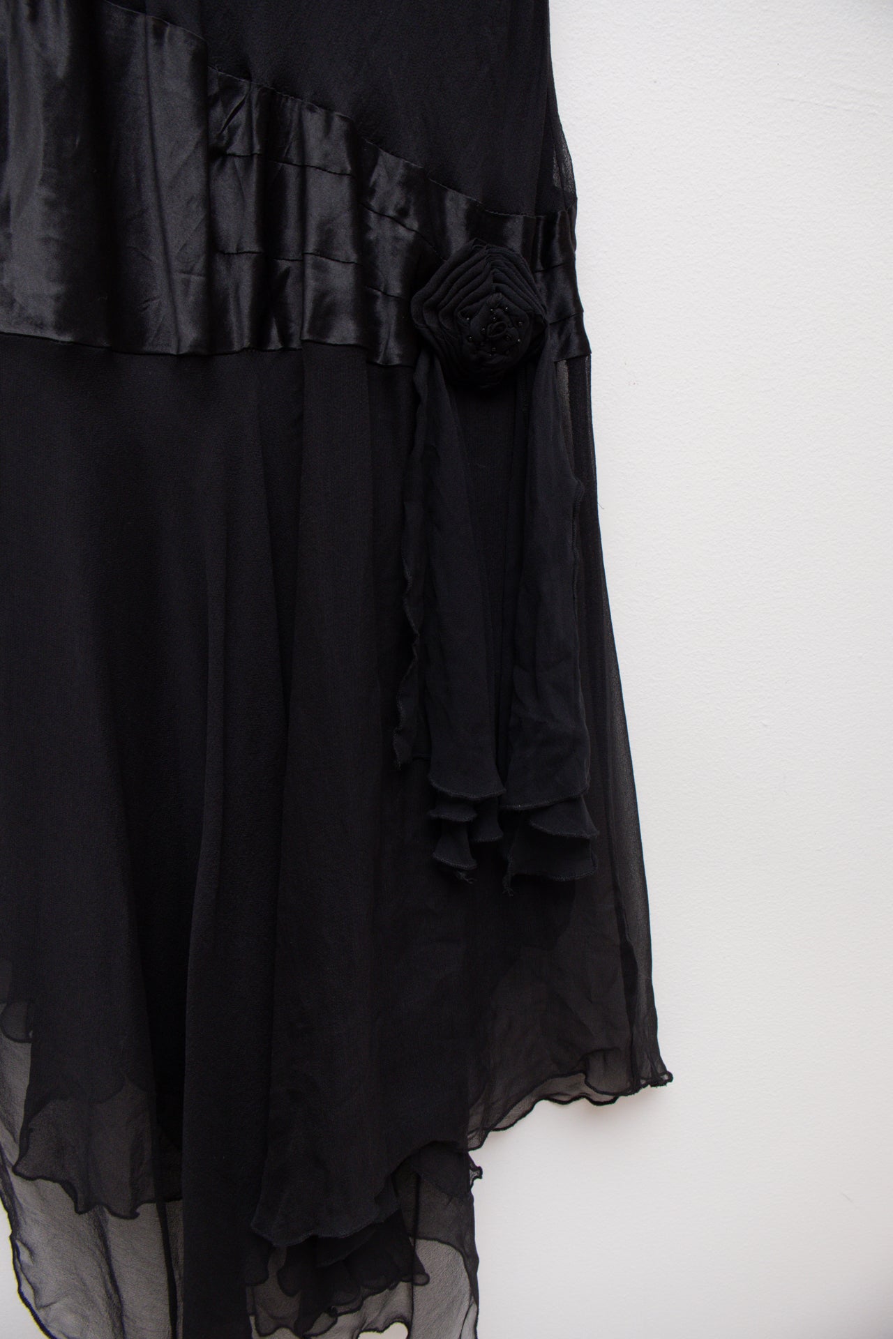 #246 Silk drop waist cow neck midi dress | c. 161 | size 8
