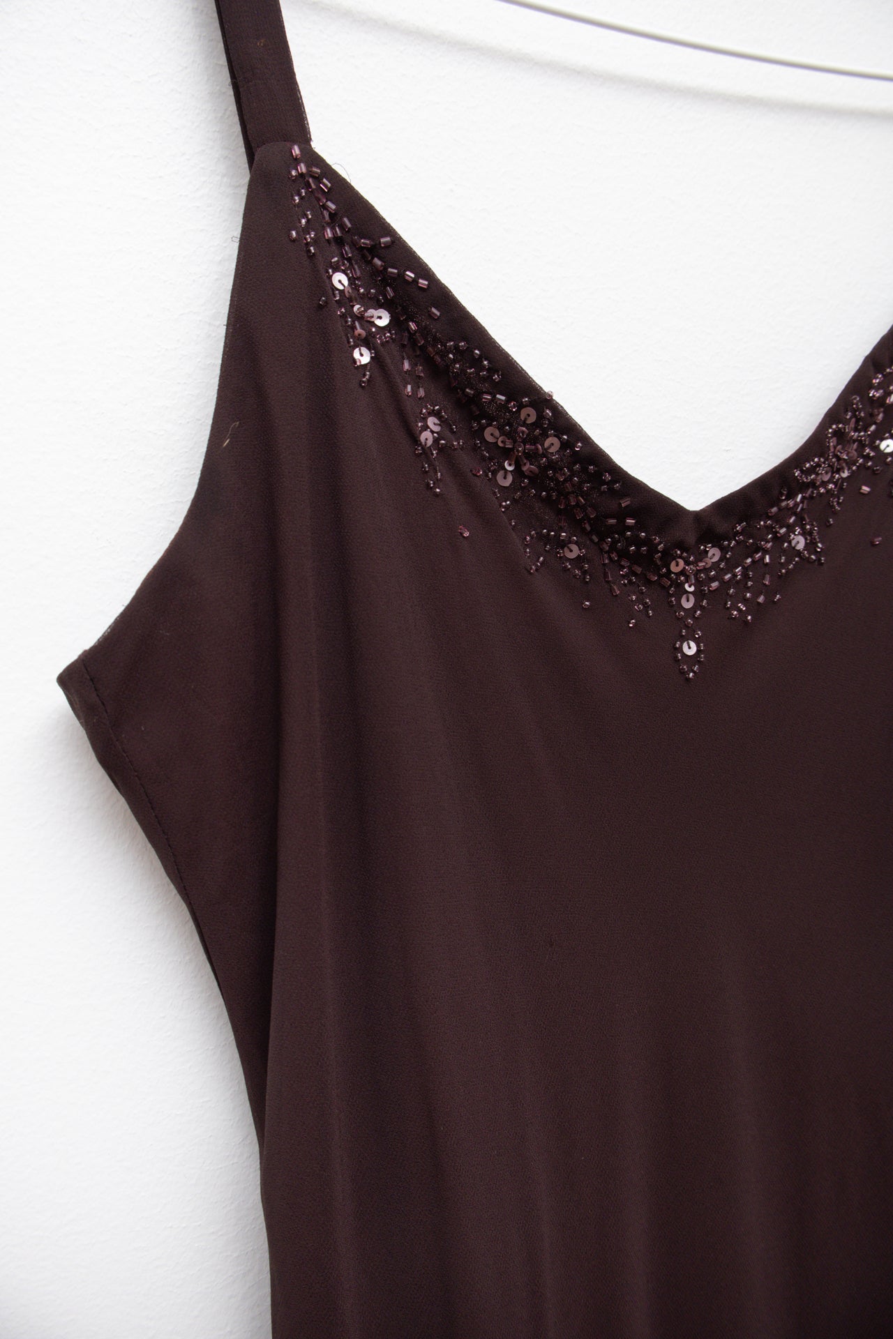 #247 XSCAPE deep drown beaded maxi dress | c. 161 | size 12