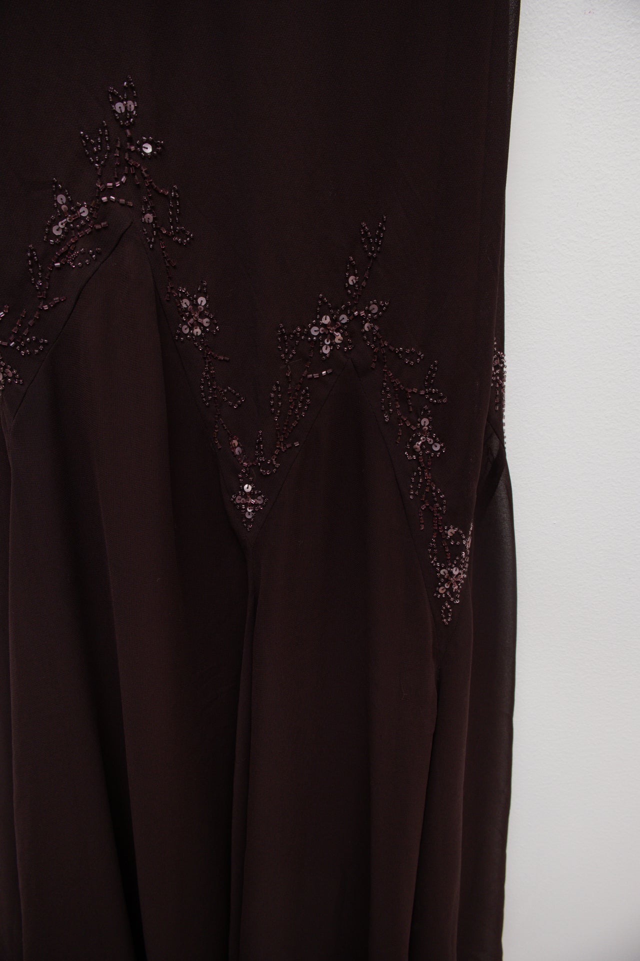#247 XSCAPE deep drown beaded maxi dress | c. 161 | size 12