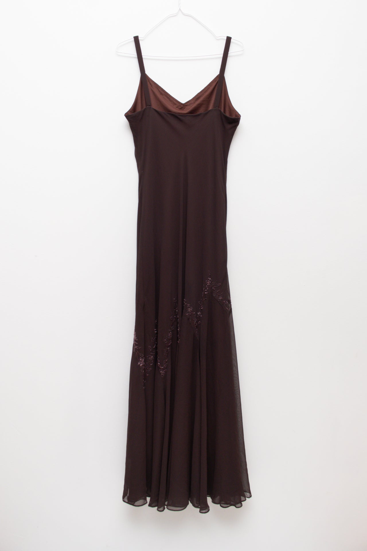 #247 XSCAPE deep drown beaded maxi dress | c. 161 | size 12