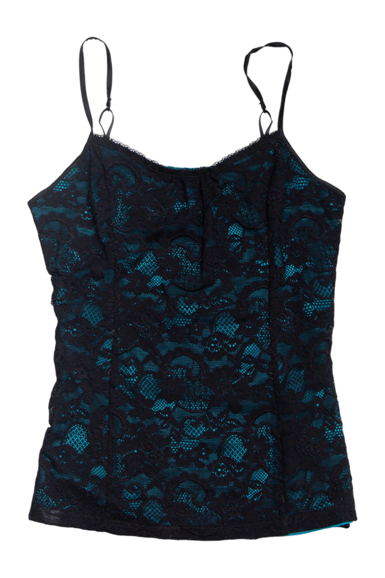 #02 Express teal lined lace cami | c. 162 | size 6