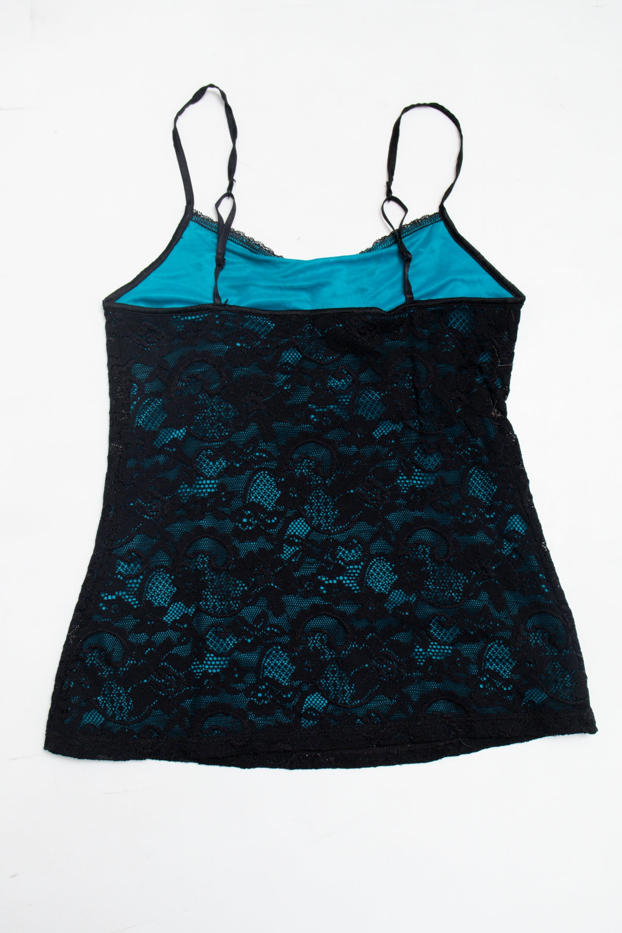 #02 Express teal lined lace cami | c. 162 | size 6