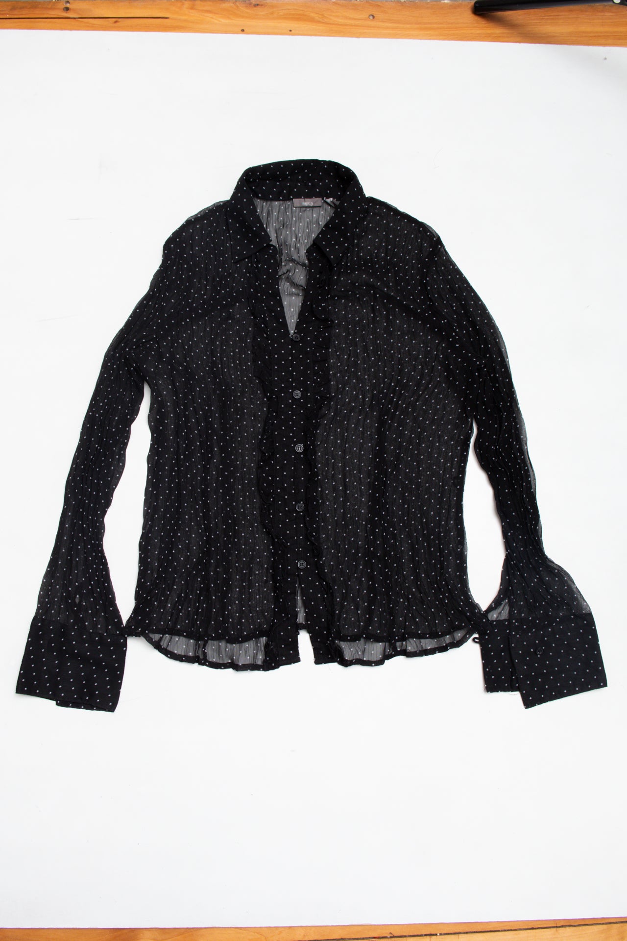 #08 apt. 9 mesh polka dot blouse | c. 162 | size 12