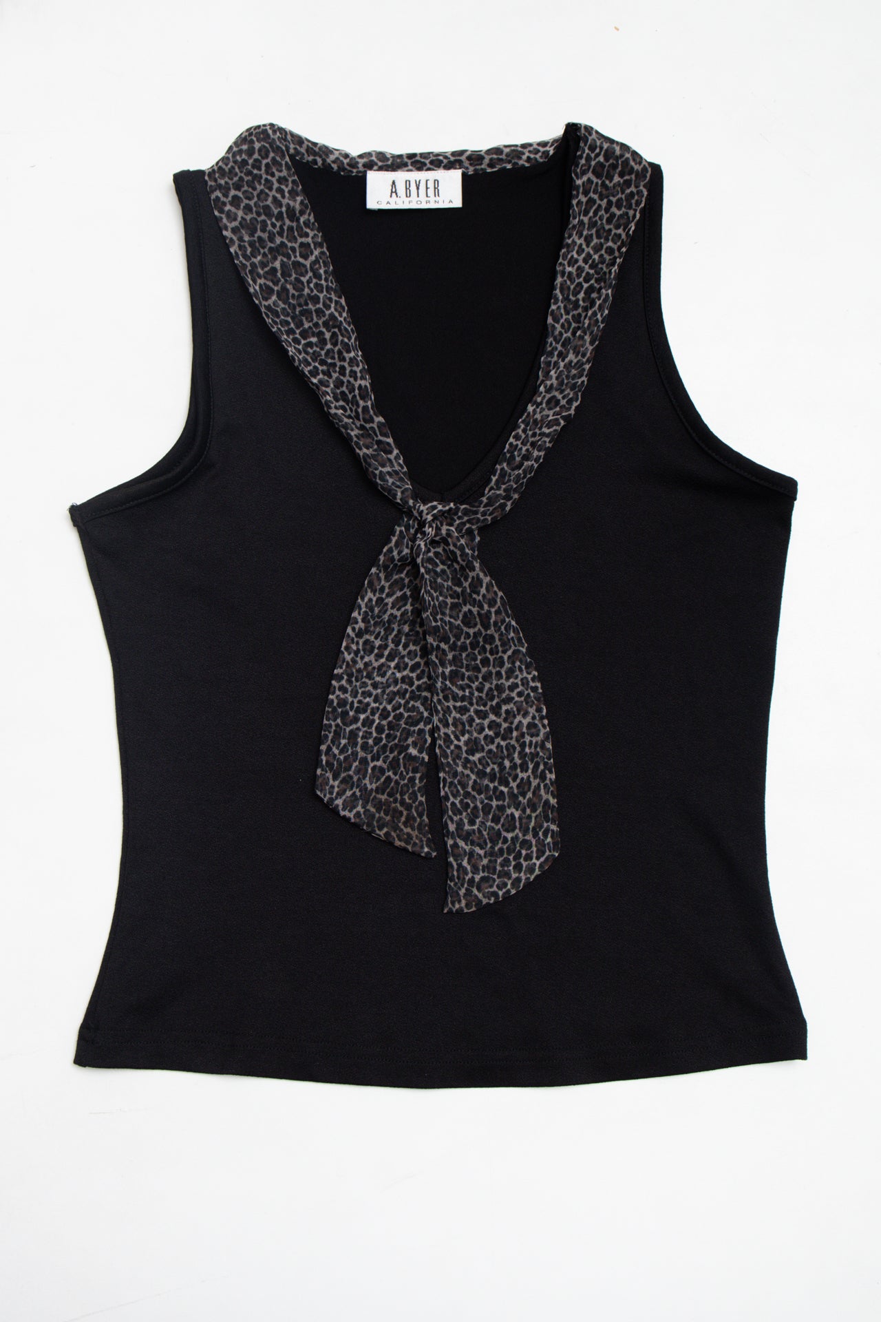 #12 A. Byer leopard neck detail tank | c. 162 | size 8