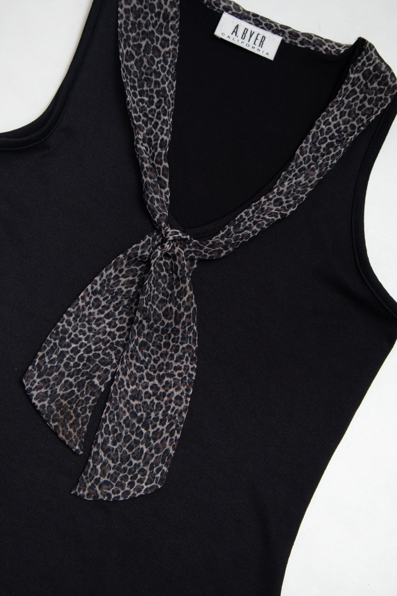 #12 A. Byer leopard neck detail tank | c. 162 | size 8