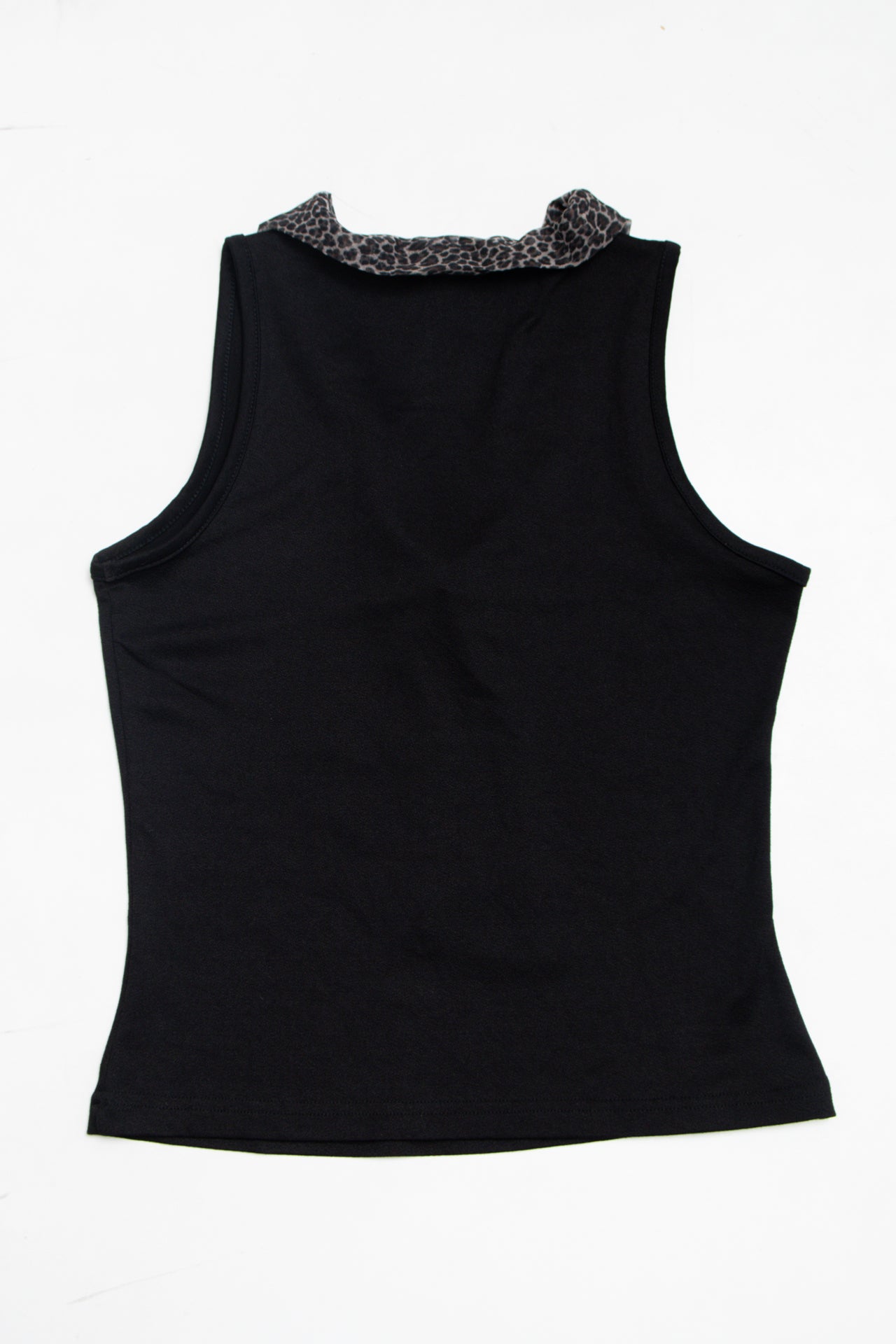 #12 A. Byer leopard neck detail tank | c. 162 | size 8