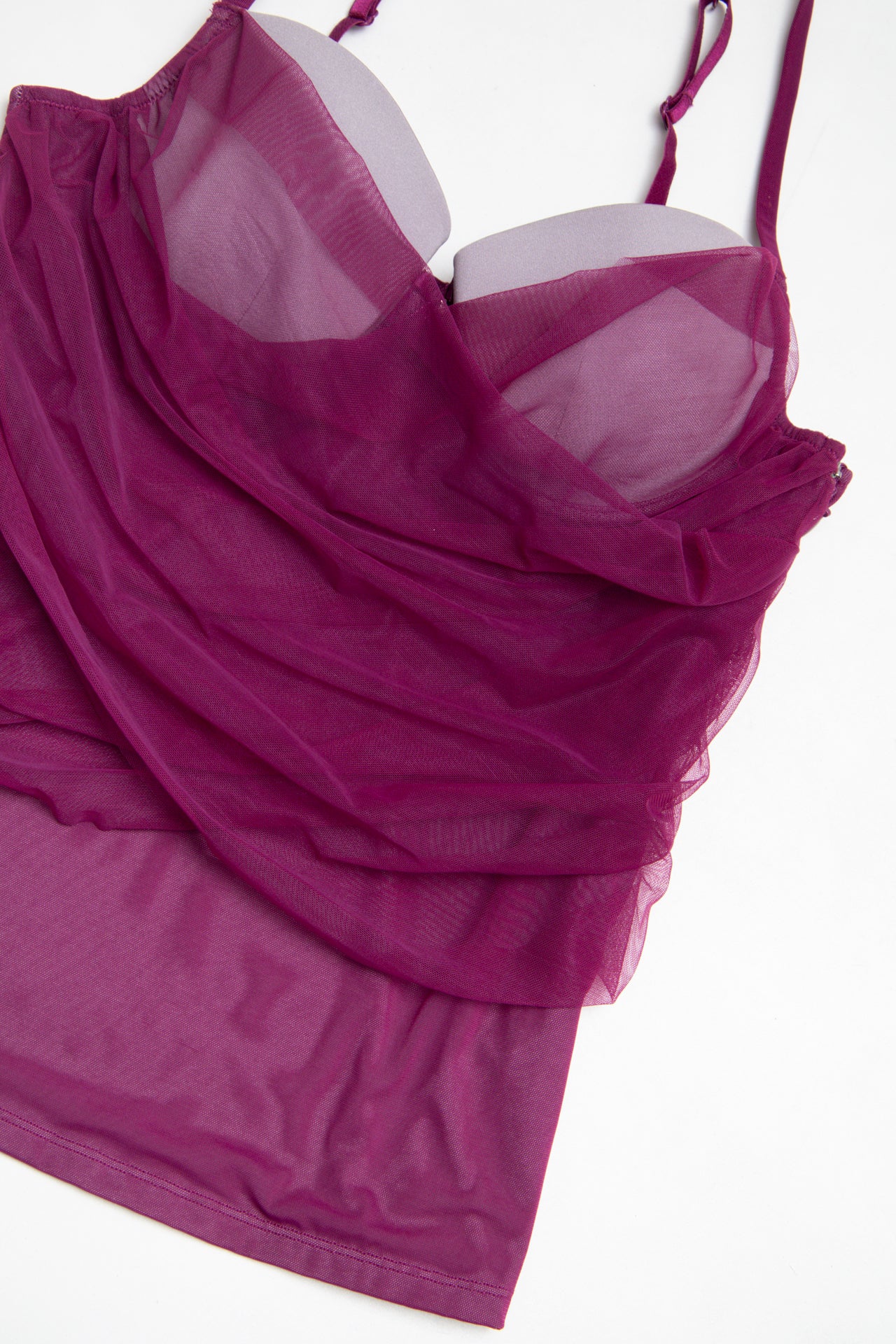 #16 Yamamay lined ruched mesh bralette cami | c. 162 | size 8