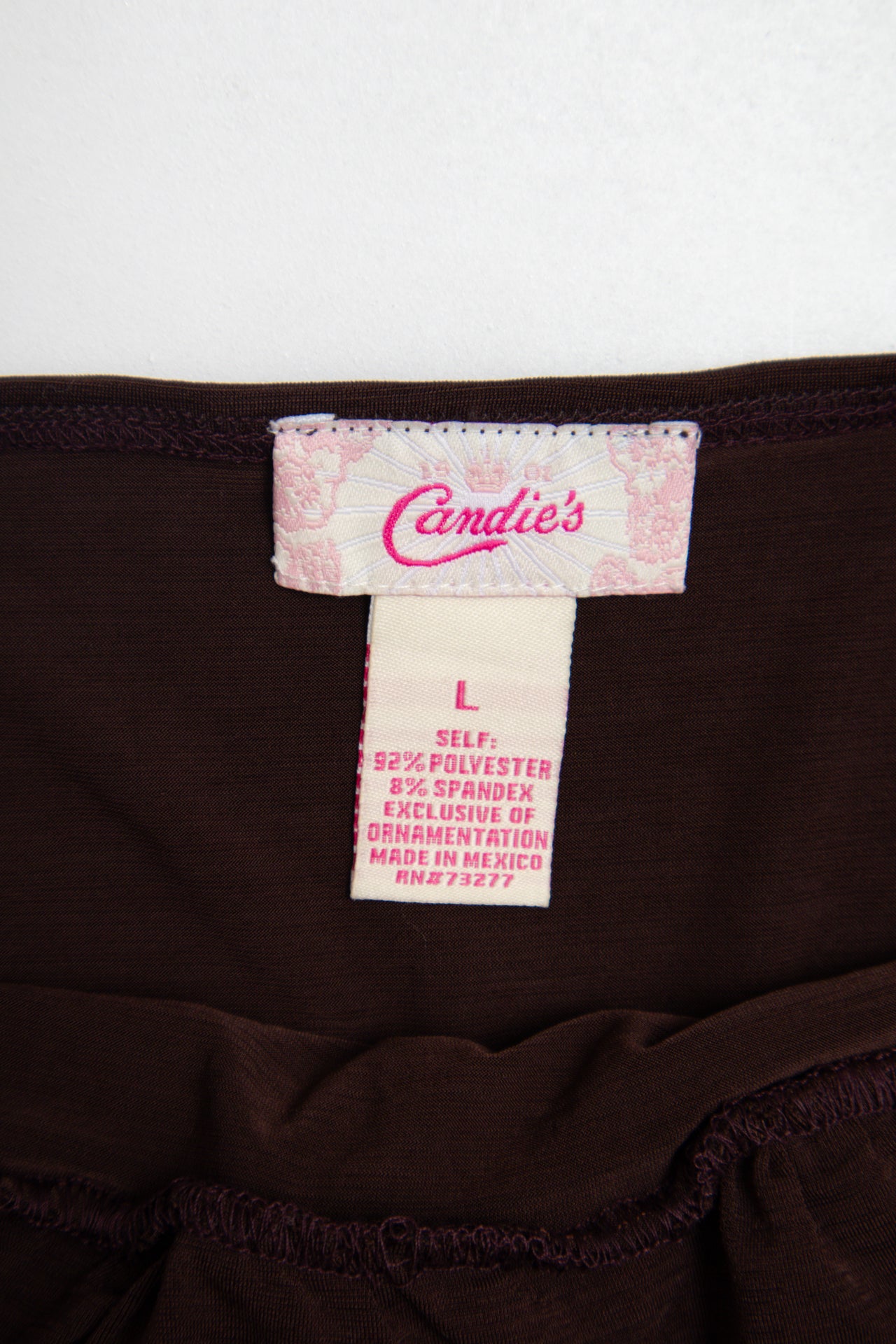 #21 Candie's ring detail brown ruched cami | c. 162 | size 8